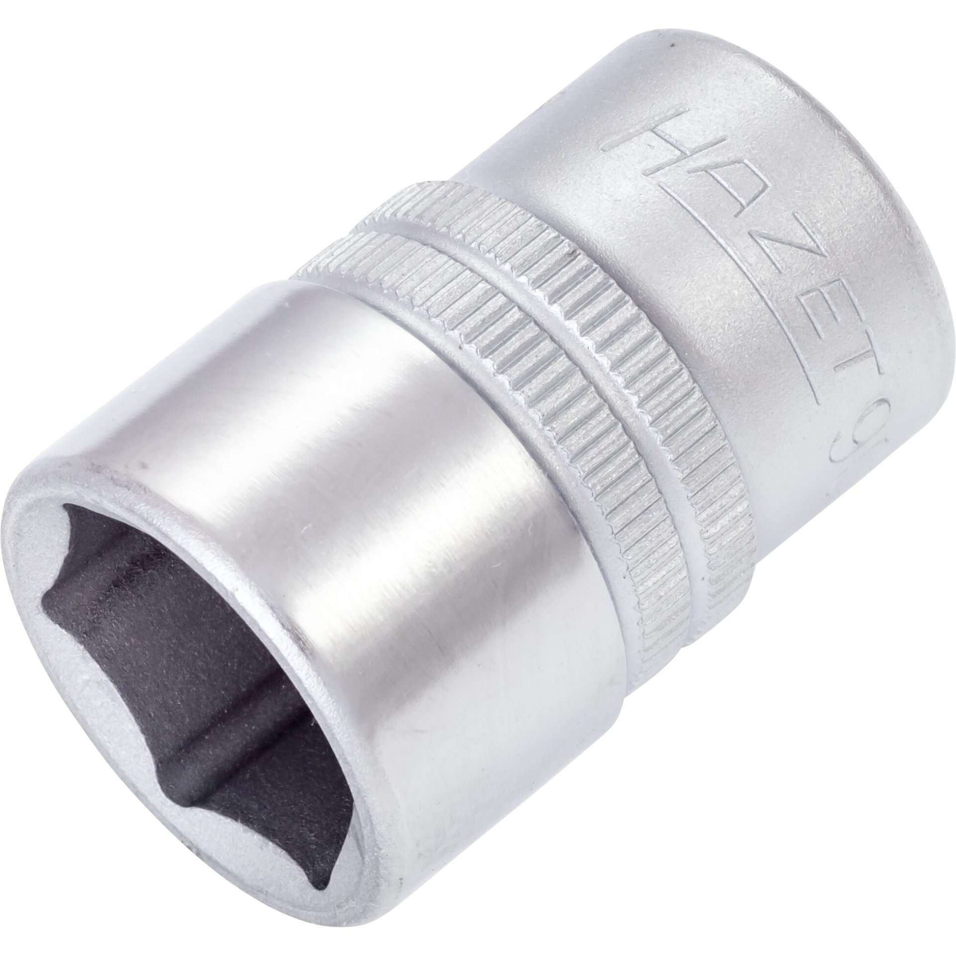HAZET Socket ∙ hexagon 900-18 ∙ 1/2 inch (12.5 mm) square, hollow ∙ Outside hexagon traction profile ∙ size 18 mm