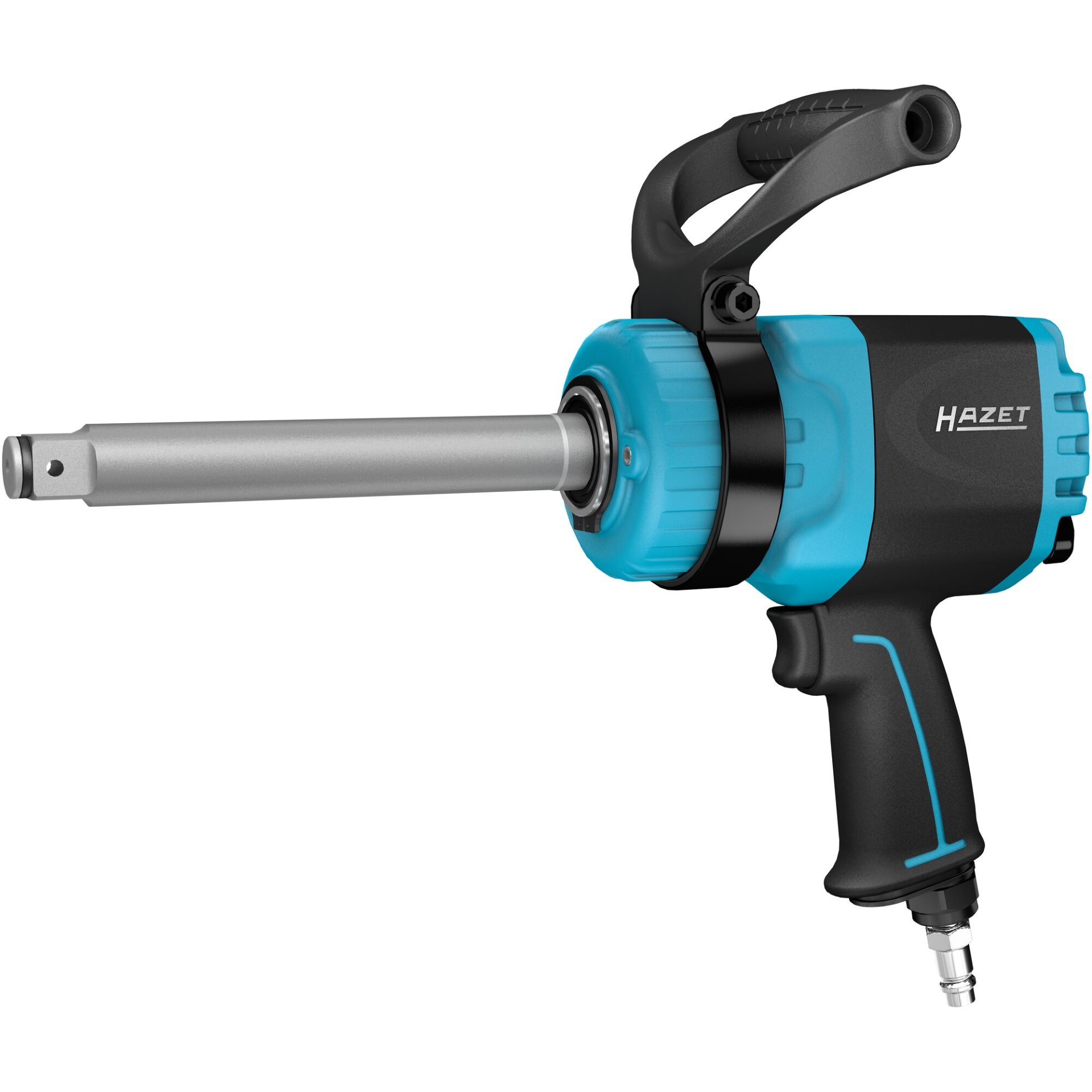 HAZET Twin Turbo impact wrench ∙ long spindle 9013LGTT ∙ Loosening torque maximum [N m]: 3800 Nm ∙ 3/4 inch (20 mm) square, solid ∙ Powerful twin hammer mechanism