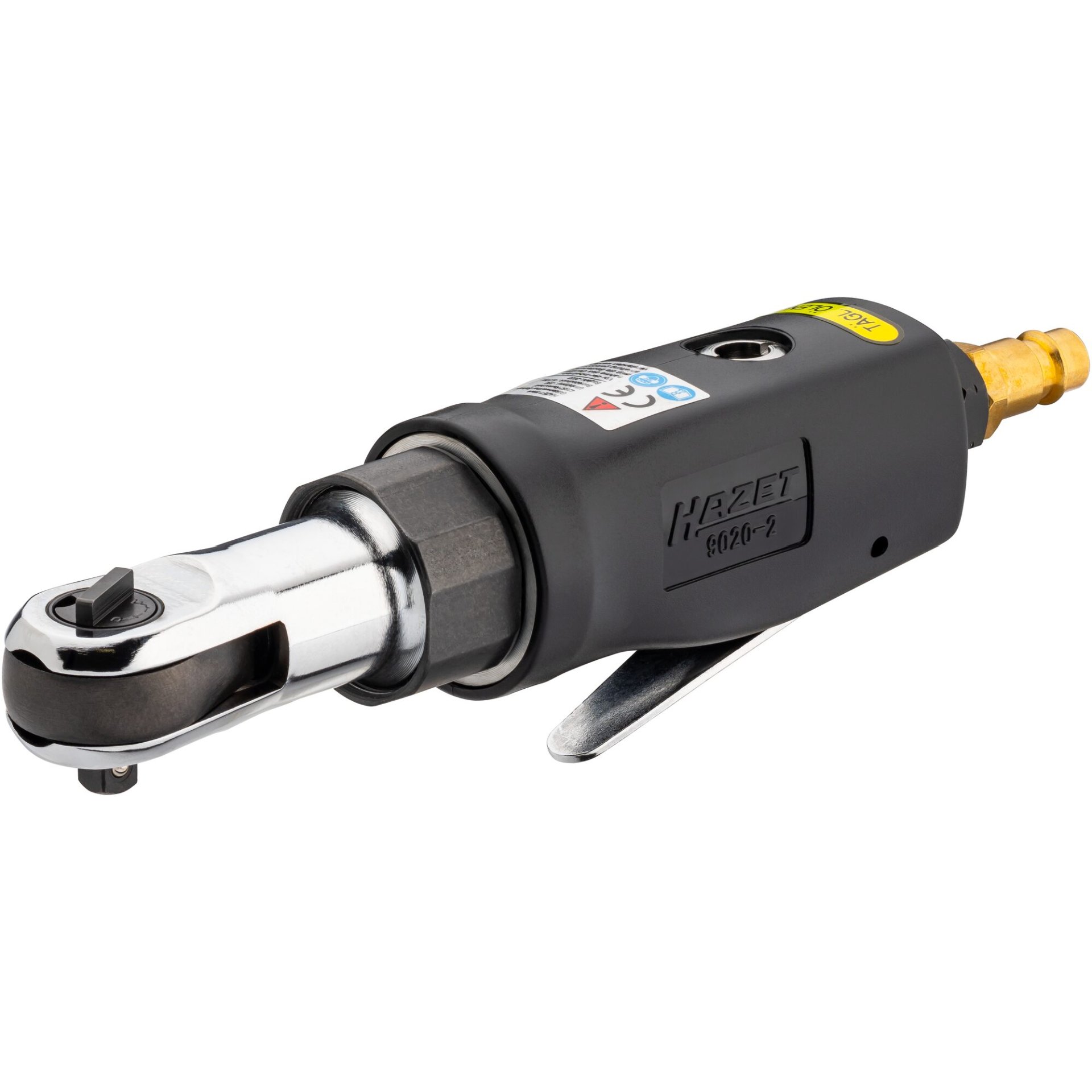 HAZET Ratschenschrauber 9020-2 ∙ 1/4 Zoll (6,3 mm) Vierkant massiv ∙ Länge: 179 mm