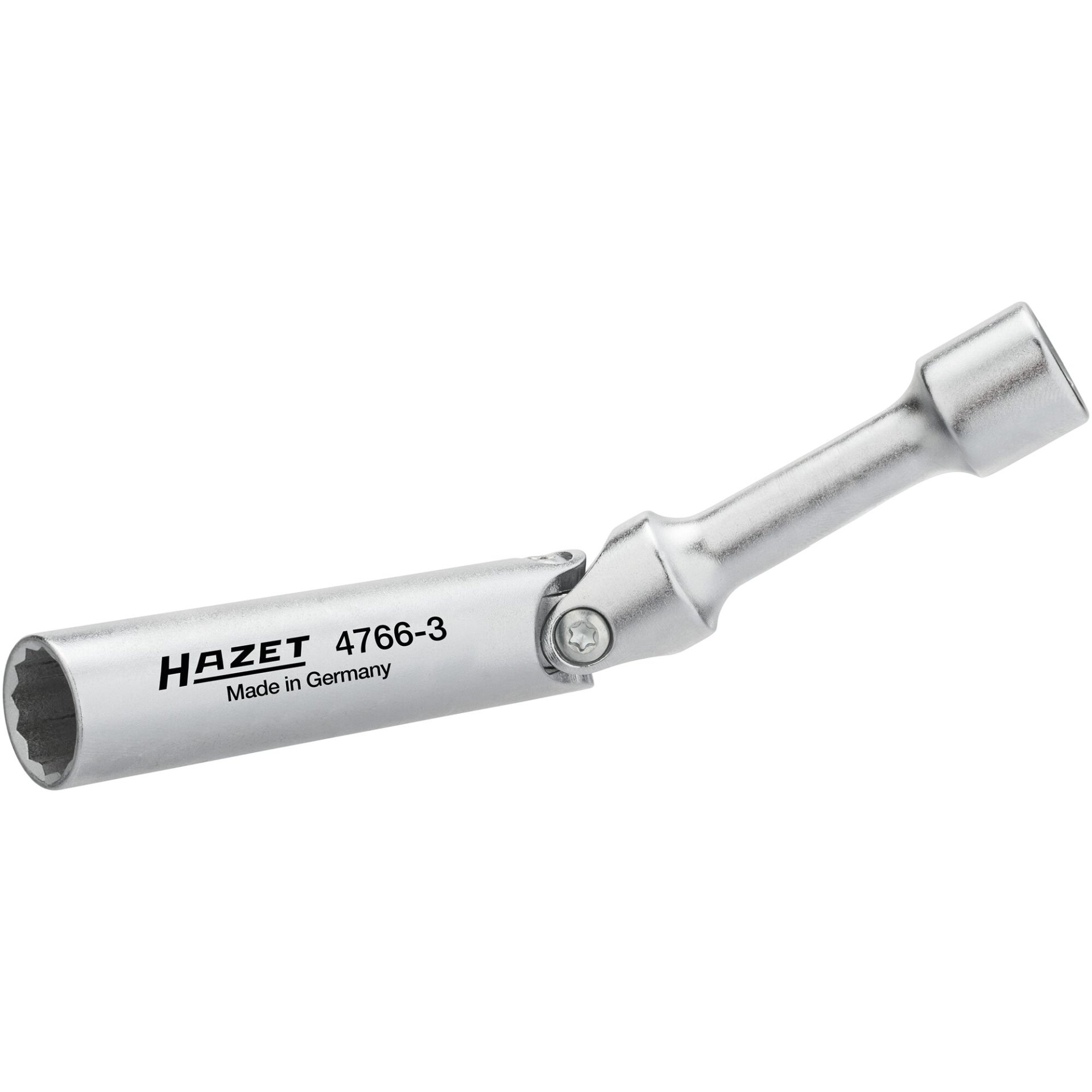 HAZET Zündkerzen Schlüssel 4766-3 ∙ 3/8 Zoll (10 mm) Vierkant hohl ∙ Außen Doppelsechskant Profil ∙ 14 mm