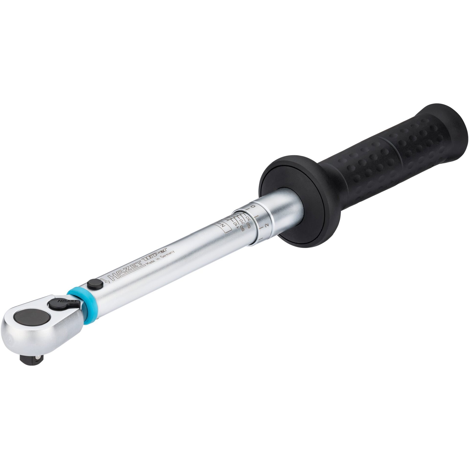 HAZET Torque wrench with DAkkS calibration certificate 6111-1CTCAL ∙ Torque range min-max: 20 – 120 Nm ∙ Accuracy: 2% ∙ 3/8 inch (10 mm) square, solid ∙ 389 mm
