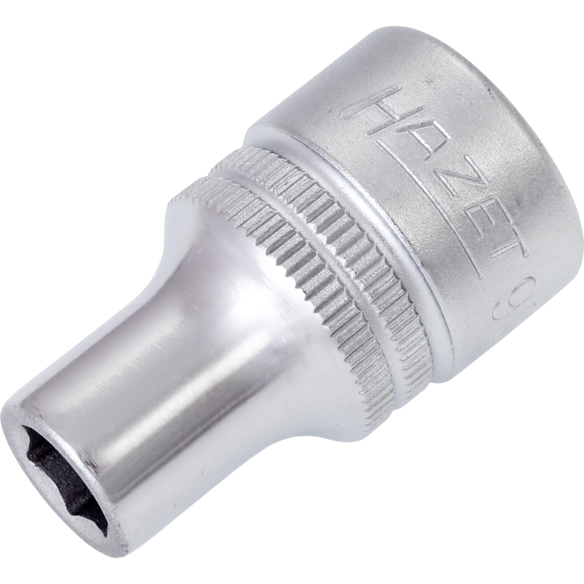HAZET Socket ∙ hexagon 900-8 ∙ 1/2 inch (12.5 mm) square, hollow ∙ Outside hexagon traction profile ∙ size 8 mm