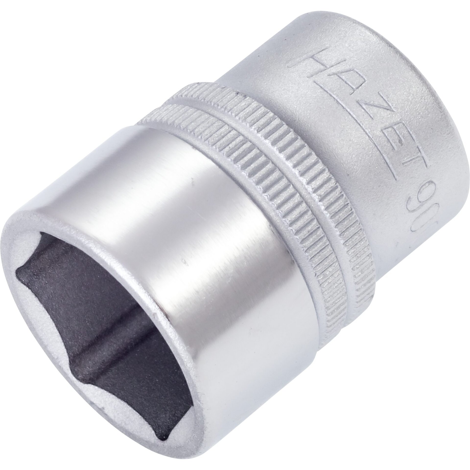 HAZET Socket ∙ hexagon 900-21 ∙ 1/2 inch (12.5 mm) square, hollow ∙ Outside hexagon traction profile ∙ size 21 mm