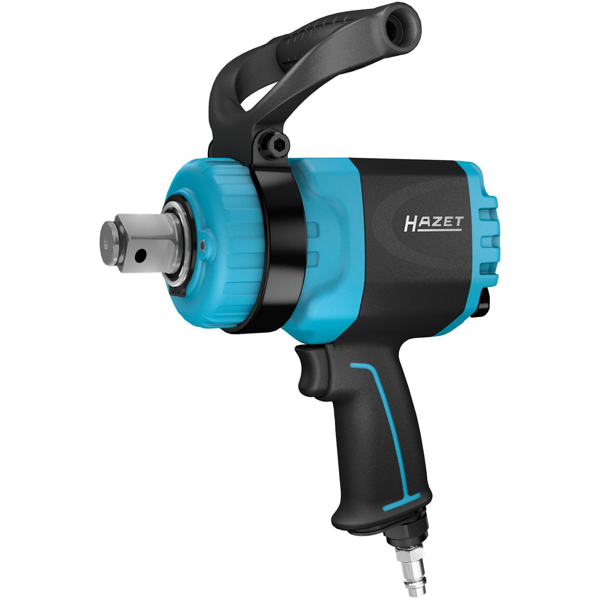 HAZET Twin Turbo impact wrench 9014TT ∙ Loosening torque maximum [N m]: 4100 Nm ∙ 1 inch (25 mm) square, solid ∙ Powerful twin hammer mechanism