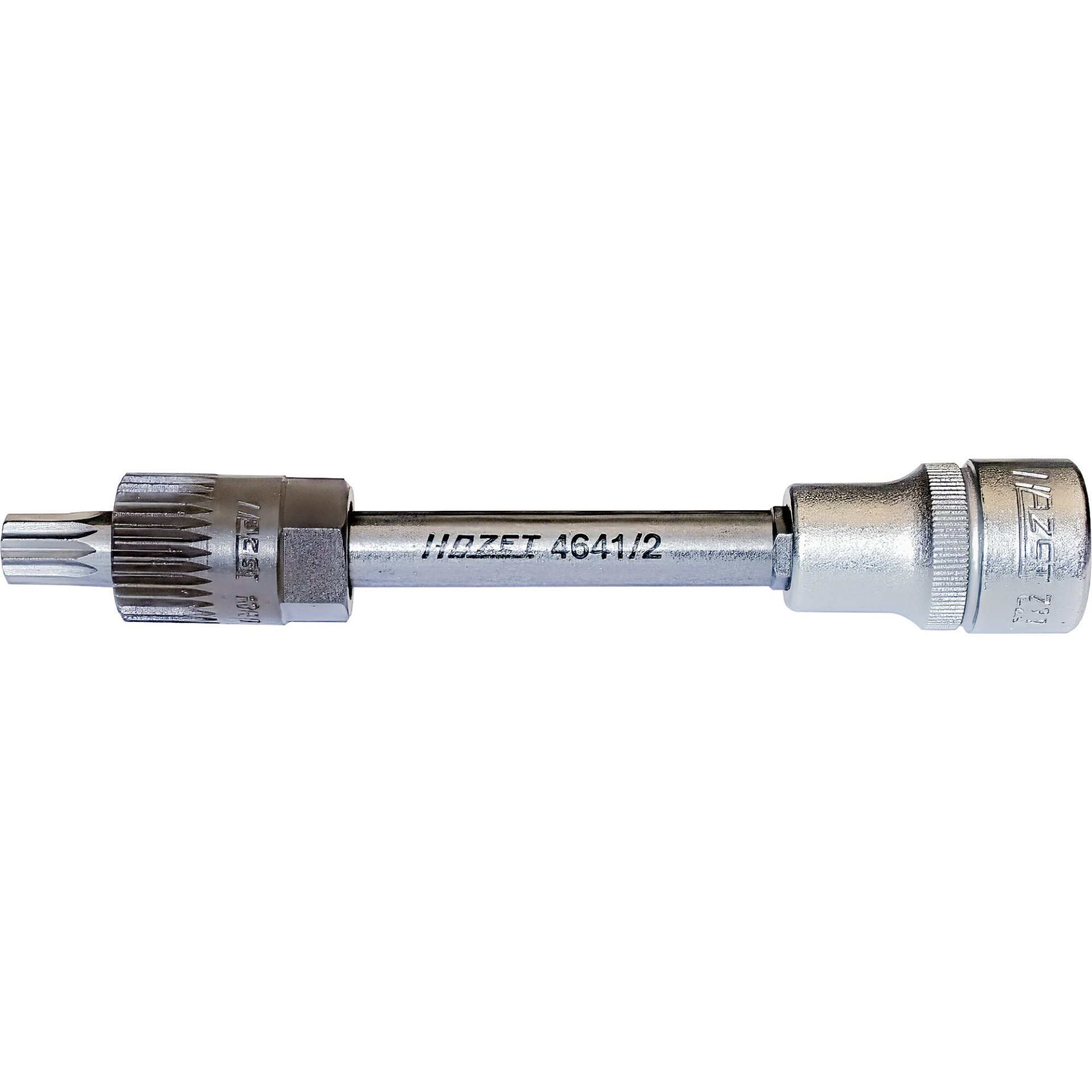 HAZET Keil(rippen)riemenscheibe-Werkzeug 4641/2 ∙ 1/2 Zoll (12,5 mm) Vierkant hohl ∙ Innen Vielzahn Profil XZN ∙ 140 mm ∙ Anzahl Werkzeuge: 2