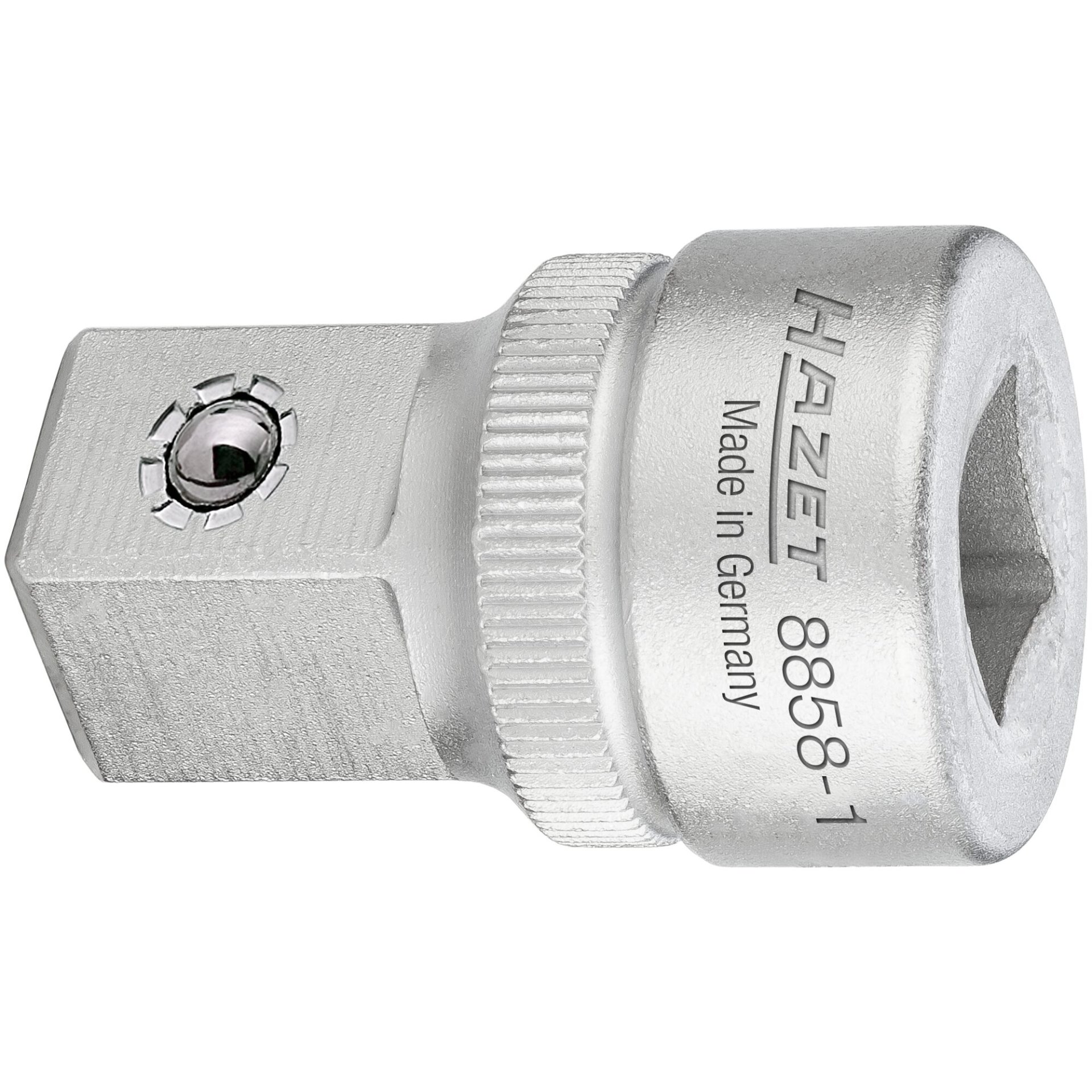 HAZET Amplifier 8858-1 ∙ 3/8 inch (10 mm) square, hollow ∙ 1/2 inch (12.5 mm) square, solid ∙ 36 mm