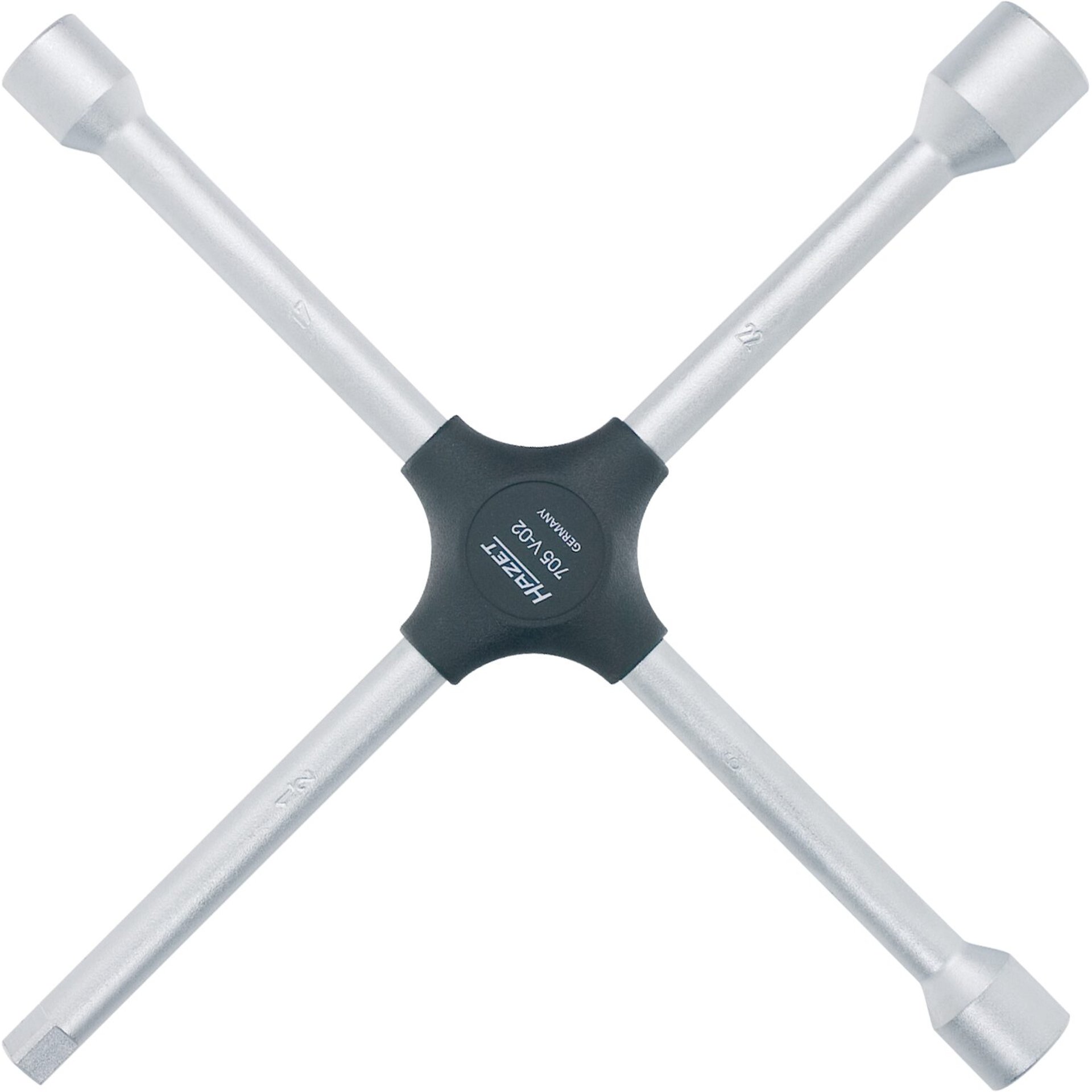 HAZET Clé en croix 705V-02 ∙ Profil à 6 pans extérieurs ∙ taille 17 x 19 x 22 x Carré mâle 12,5 = 1/2 pouce mm