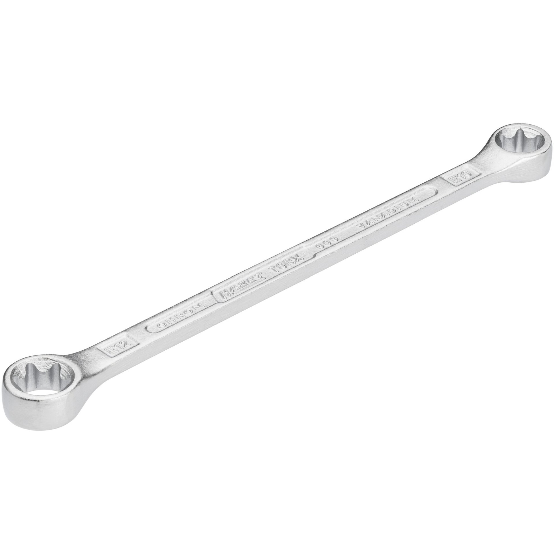 HAZET Doppel-Ringschlüssel 609-E10XE12 ∙ Außen TORX® Profil ∙ SW E10, E12