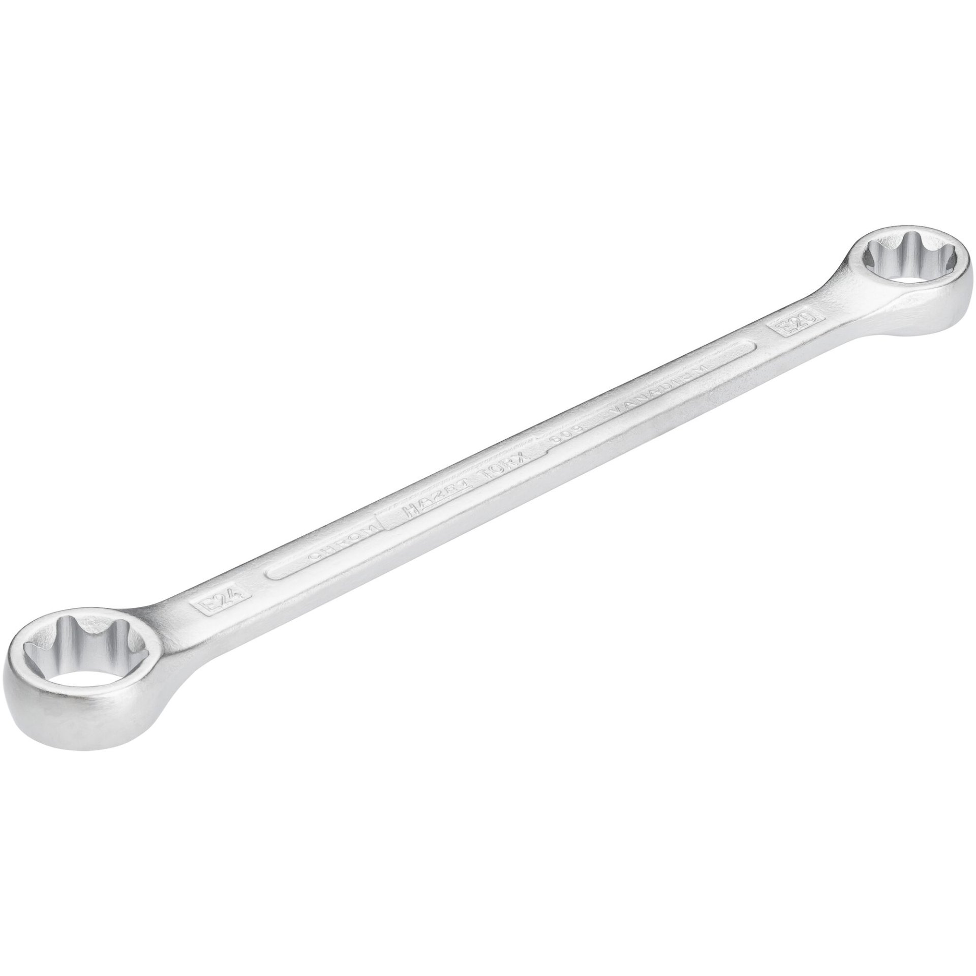 HAZET TORX® double box-end wrench 609-E20XE24 ∙ Outside TORX® profile ∙ size E20, E24
