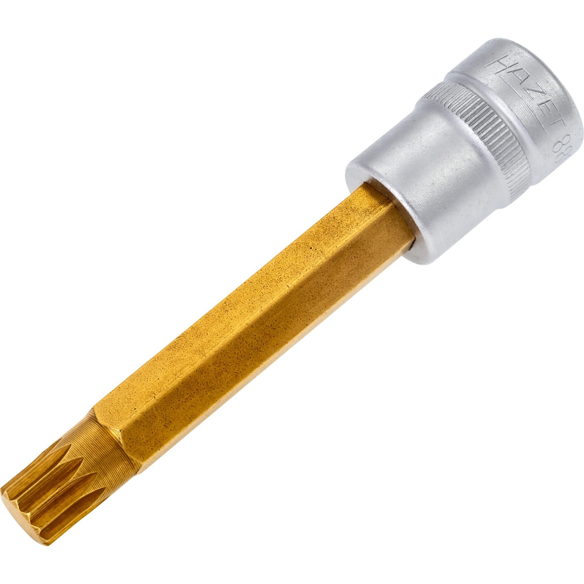 HAZET Schraubendreher-Steckschlüsseleinsatz 8808LG-10 ∙ 3/8 Zoll (10 mm) Vierkant hohl ∙ Innen Vielzahn Profil XZN ∙ SW M10