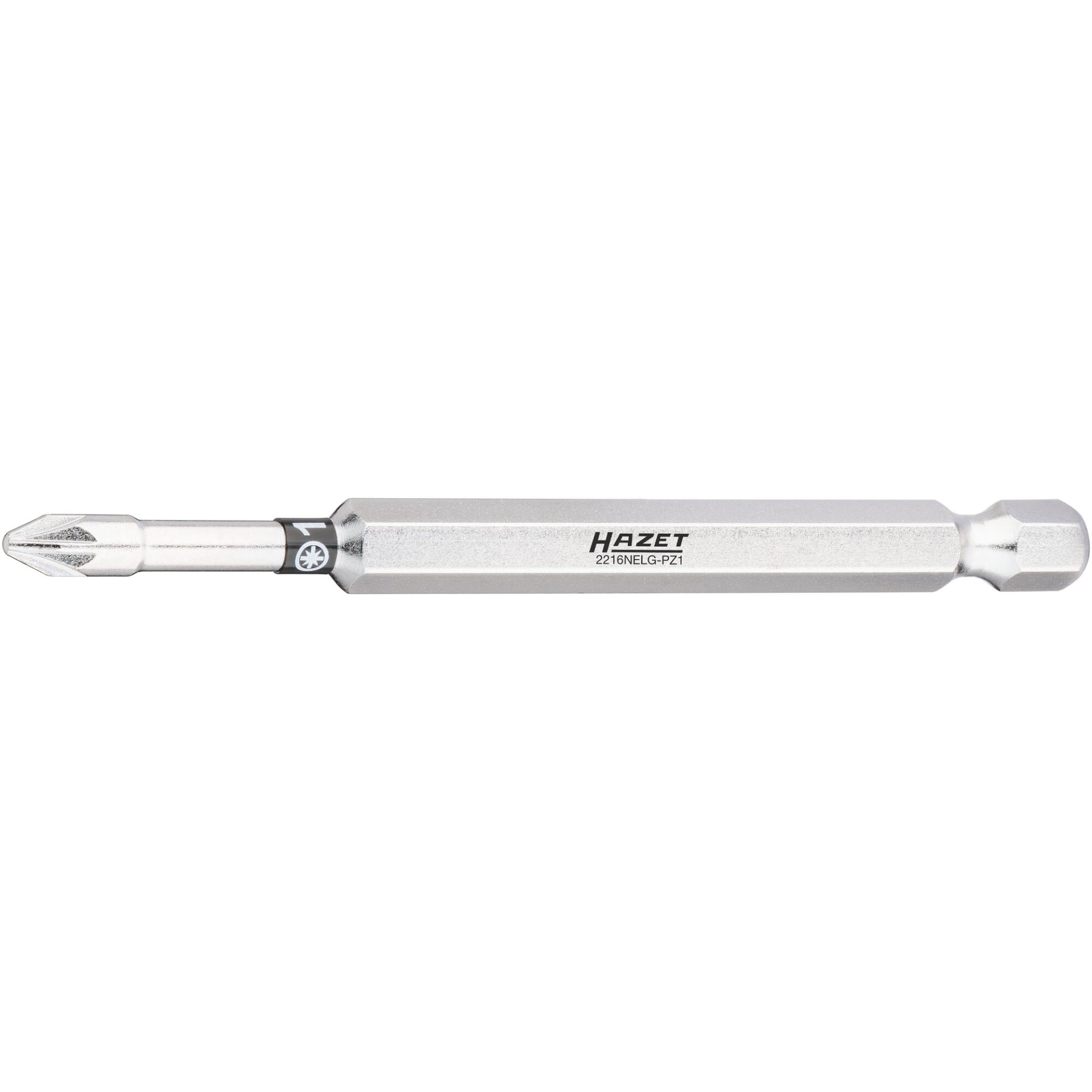 HAZET Bit 2216NELG-PZ1 ∙ 1/4 Zoll (6,3 mm) Sechskant massiv ∙ Pozidriv Profil PZ ∙ SW PZ1