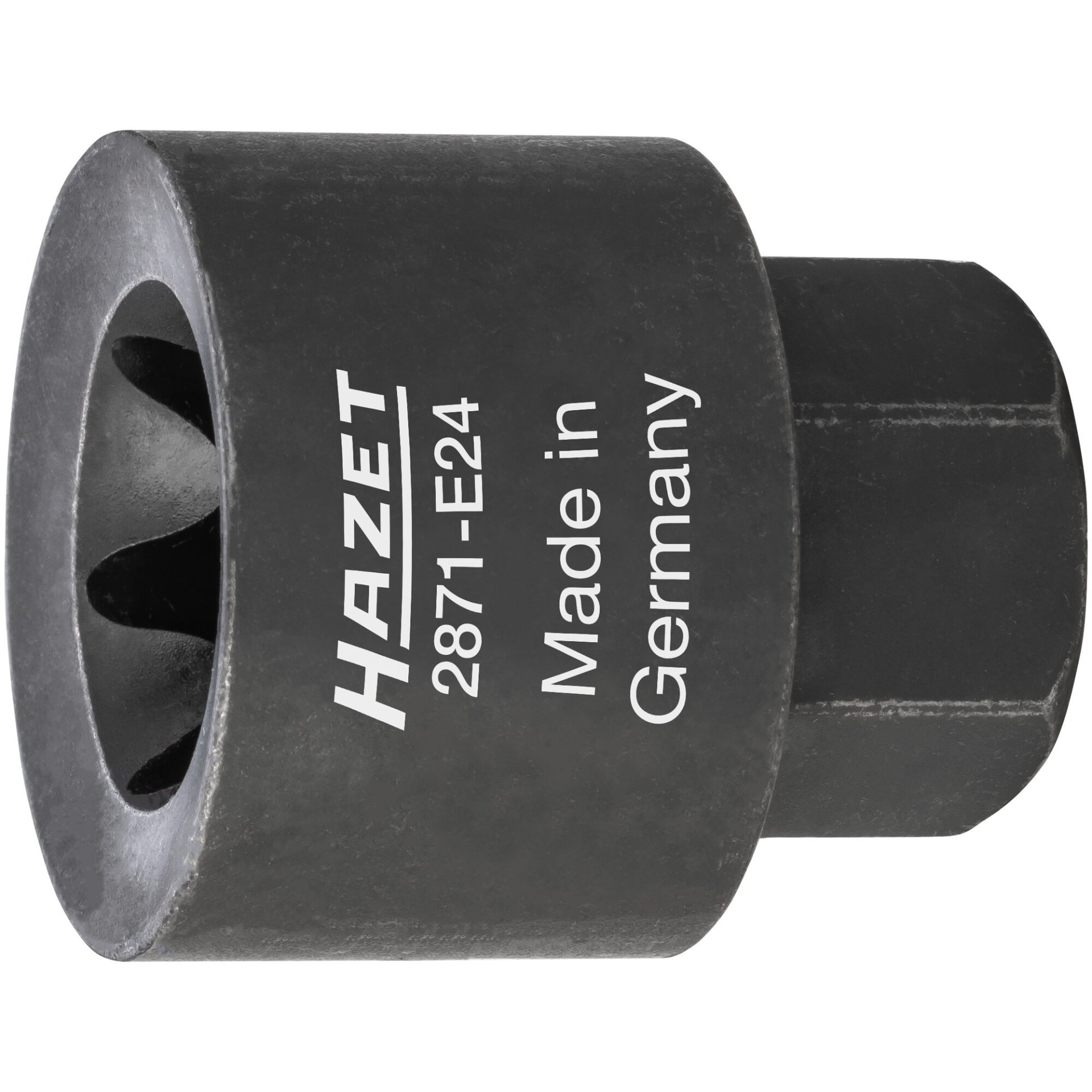 HAZET Bremssattel TORX® Einsatz 2871-E24 ∙ 22 mm Außen-Sechskant ∙ Außen TORX® Profil ∙ E24