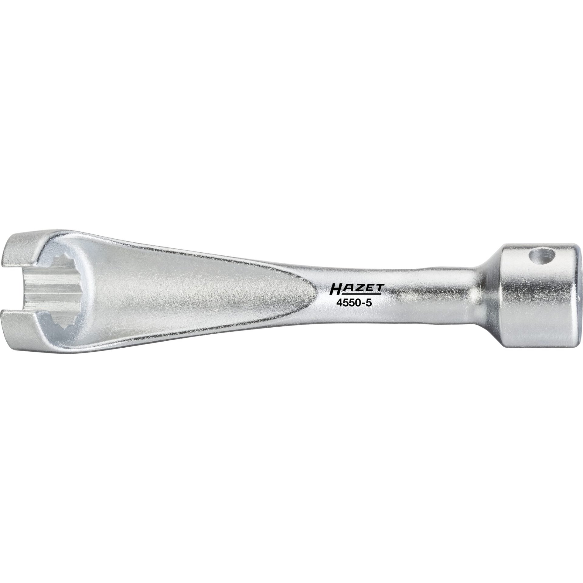 HAZET Einspritzleitungsschlüssel 4550-5 ∙ 1/2 Zoll (12,5 mm) Vierkant hohl ∙ Außen Doppelsechskant Profil ∙ 14 mm