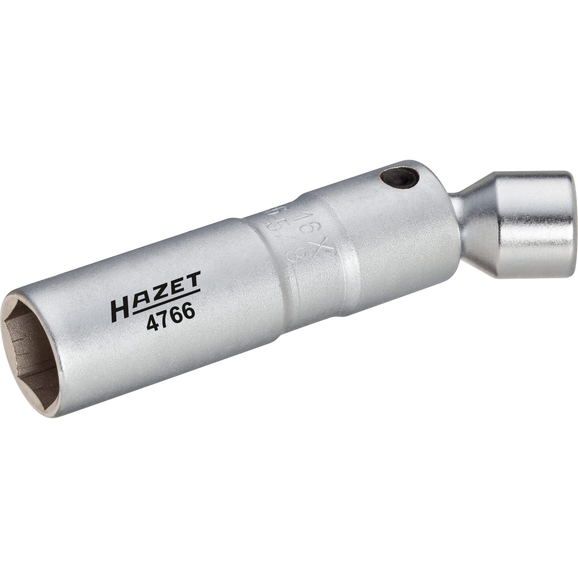 HAZET Zündkerzen Schlüssel 4766 ∙ 3/8 Zoll (10 mm) Vierkant hohl ∙ Außen Sechskant Profil ∙ 16 mm ∙ 5⁄8″