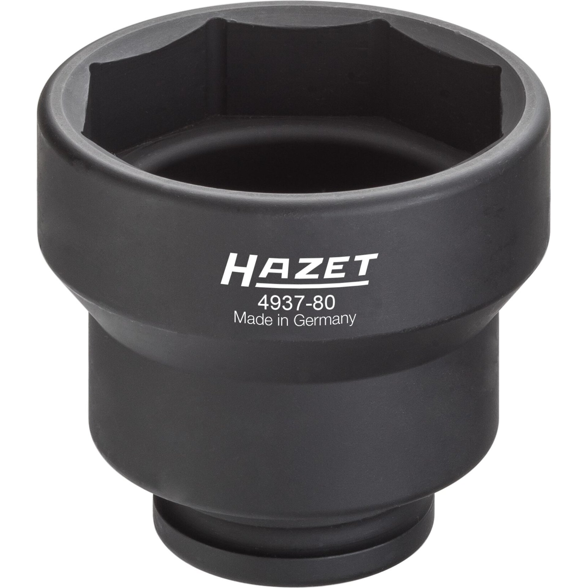 HAZET Nkw Achsmutter-Steckschlüssel 4937-80 ∙ 3/4 Zoll (20 mm) Vierkant hohl ∙ 80 mm