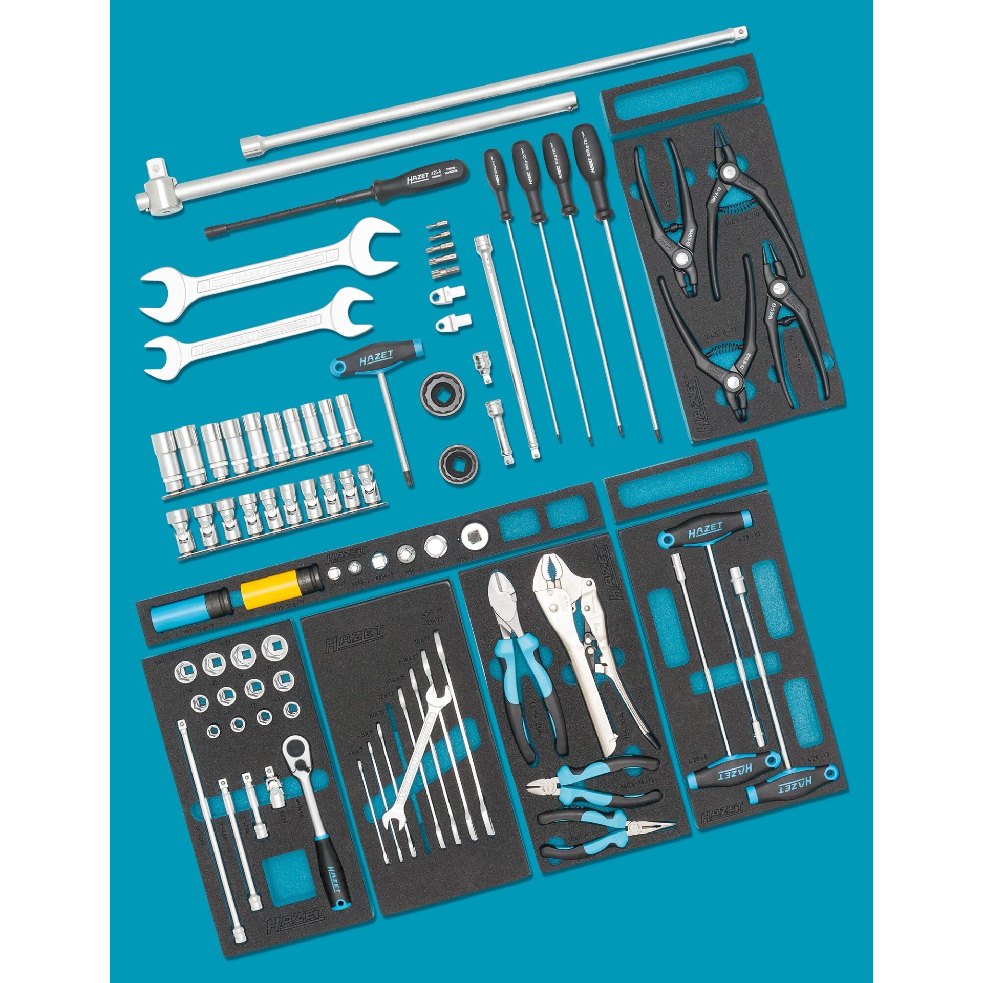 HAZET Assortiment complémentaire pour AUDI 0-2500-163/86 ∙ 86 pièces ∙ Nombre d'outils : 86