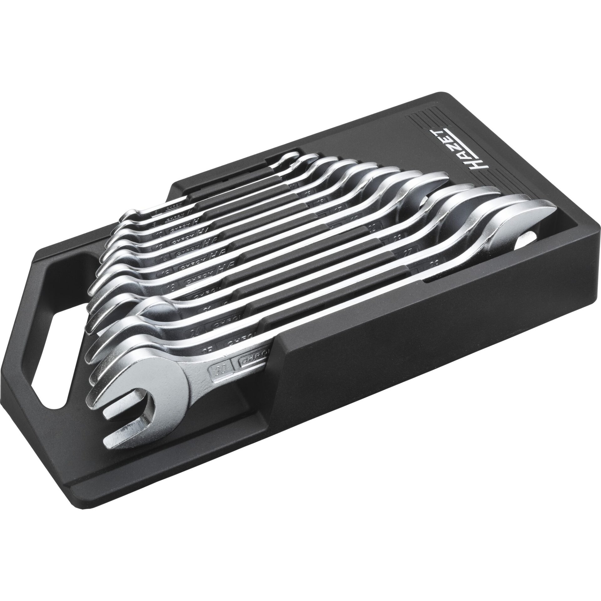 HAZET Double open-end wrench set 450N/12NRS ∙ Outside hexagon profile ∙ 6 x 7 – 30 x 32 ∙ Number of tools: 12