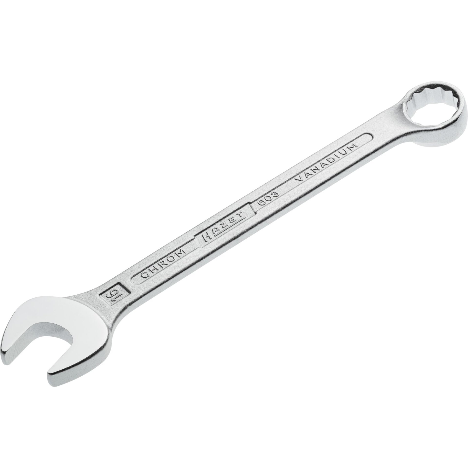 HAZET Combination wrench 603-16 ∙ Outside 12-point traction profile ∙ size 16 mm