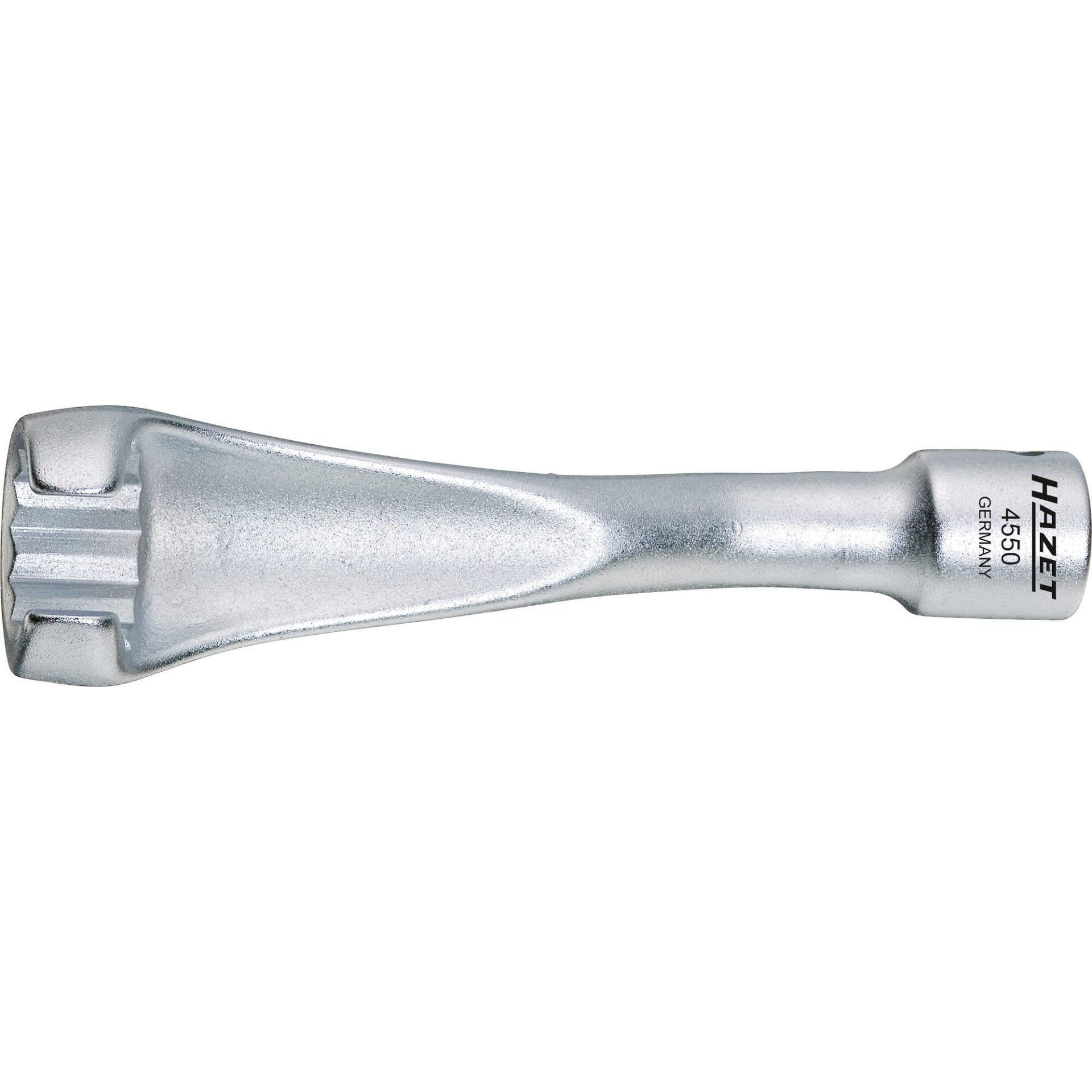 HAZET Einspritzleitungsschlüssel 4550 ∙ 3/8 Zoll (10 mm) Vierkant hohl ∙ Außen Doppelsechskant Profil ∙ 17 mm