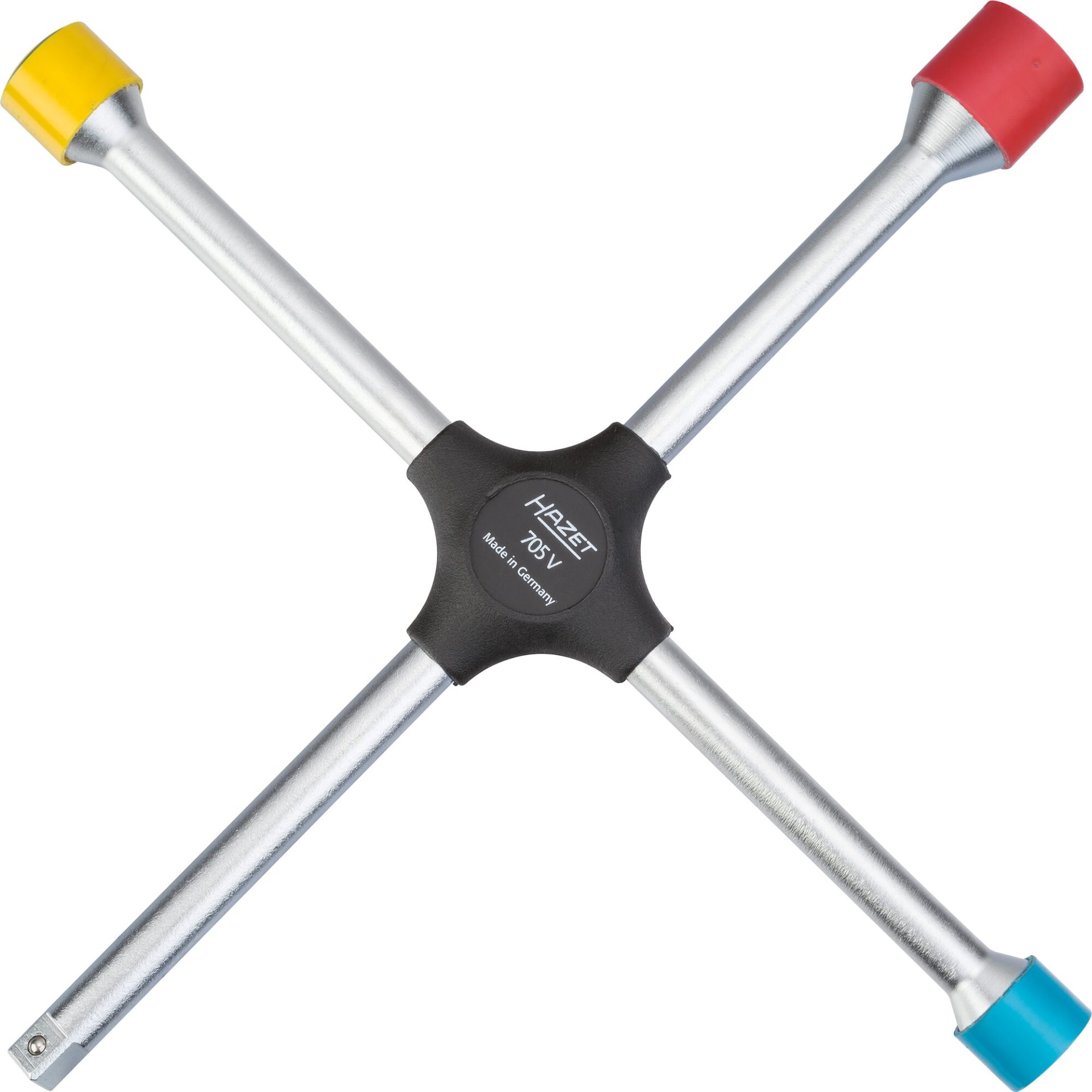 HAZET Clé en croix 705V ∙ Profil à 6 pans extérieurs ∙ taille 17 x 19 x 21 x Carré mâle 12,5 = 1/2 pouce mm