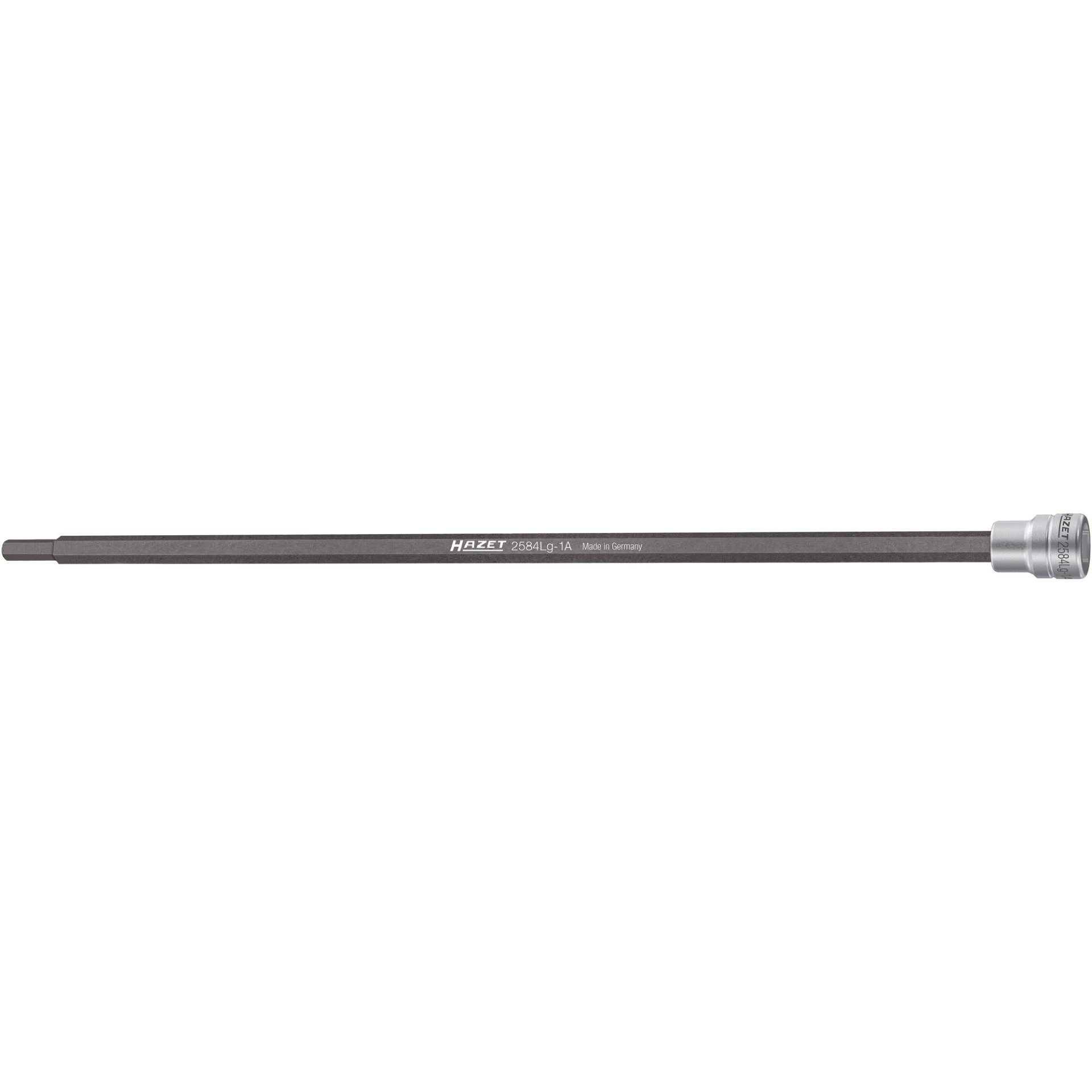 HAZET Antriebswellen Schraubendreher-Steckschlüsseleinsatz 2584LG-1A ∙ 3/8 Zoll (10 mm) Vierkant hohl ∙ Innen Sechskant Profil ∙ 6 mm
