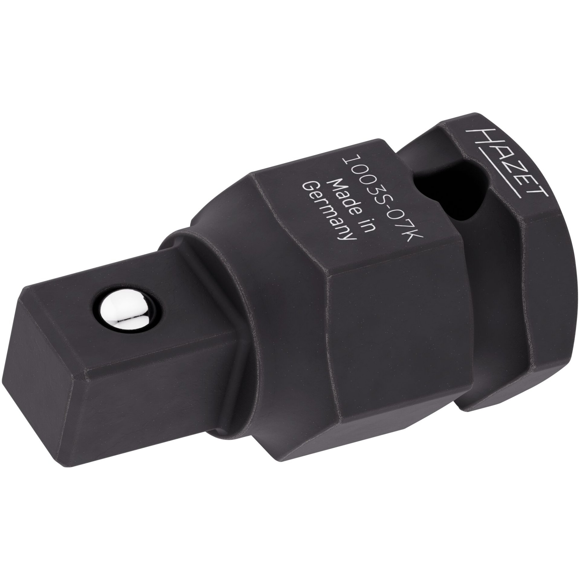 HAZET Kraft-Adapter 1003S-07K ∙ 24 mm Außen-Sechskant ∙ 1/2 Zoll (12,5 mm) Vierkant massiv