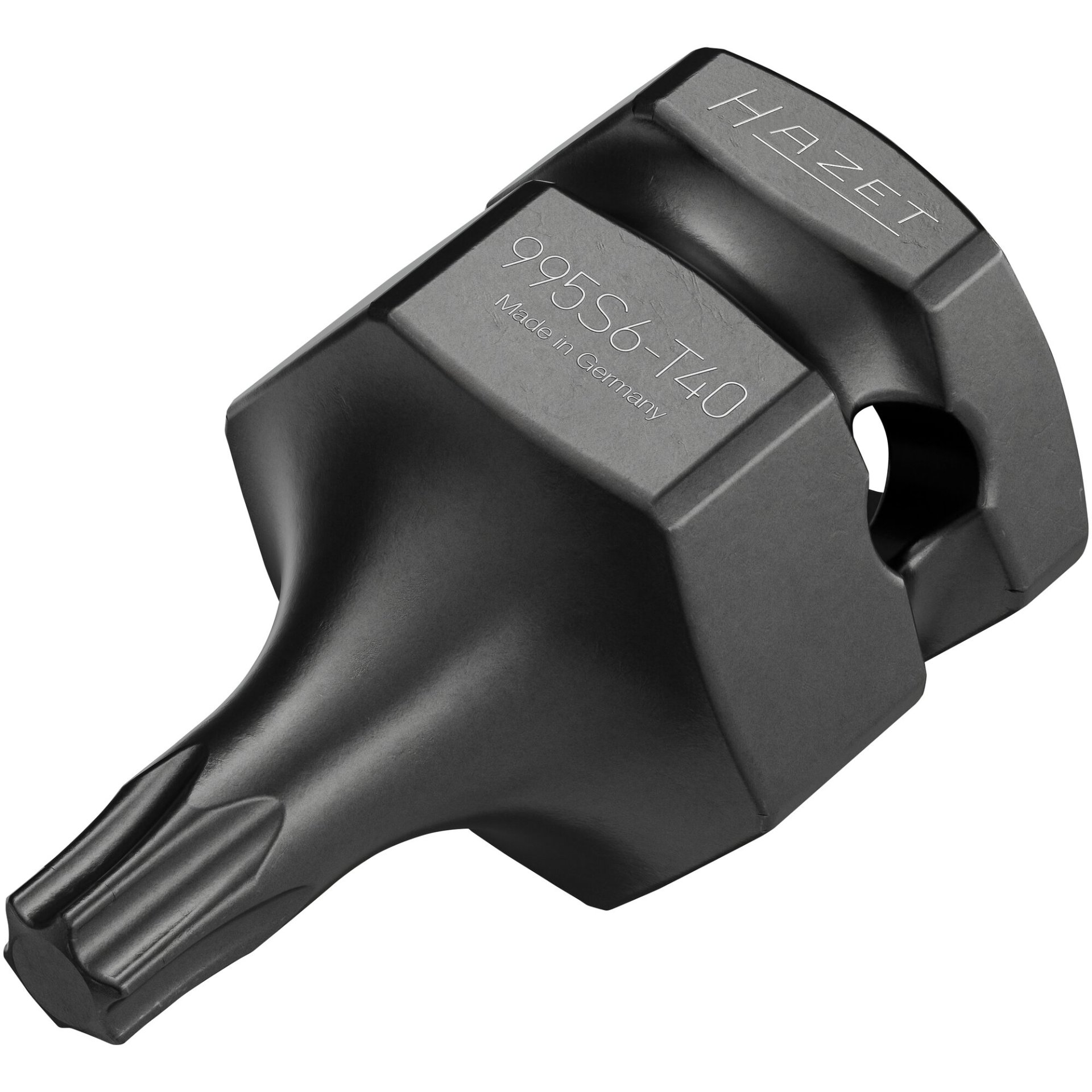 HAZET Kraft-Schraubendreher-Steckschlüsseleinsatz 995S6-T40 ∙ 1/2 Zoll (12,5 mm) Vierkant hohl, 24 mm Außen-Sechskant ∙ Innen TORX® Profil ∙ SW T40