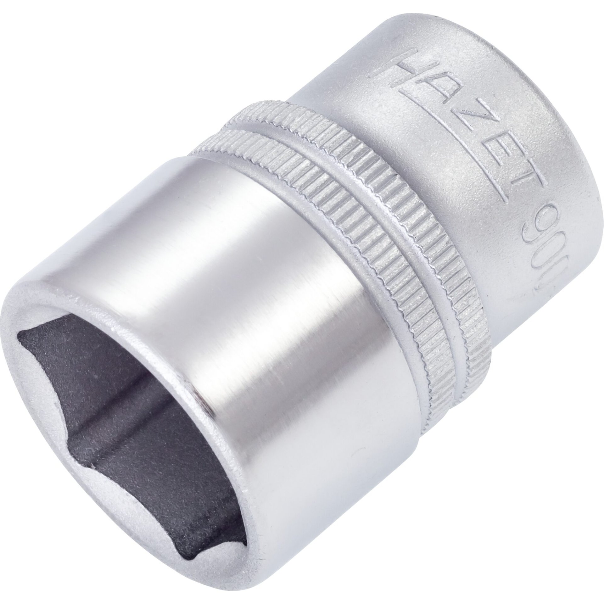 HAZET Socket ∙ hexagon 900-22 ∙ 1/2 inch (12.5 mm) square, hollow ∙ Outside hexagon traction profile ∙ size 22 mm