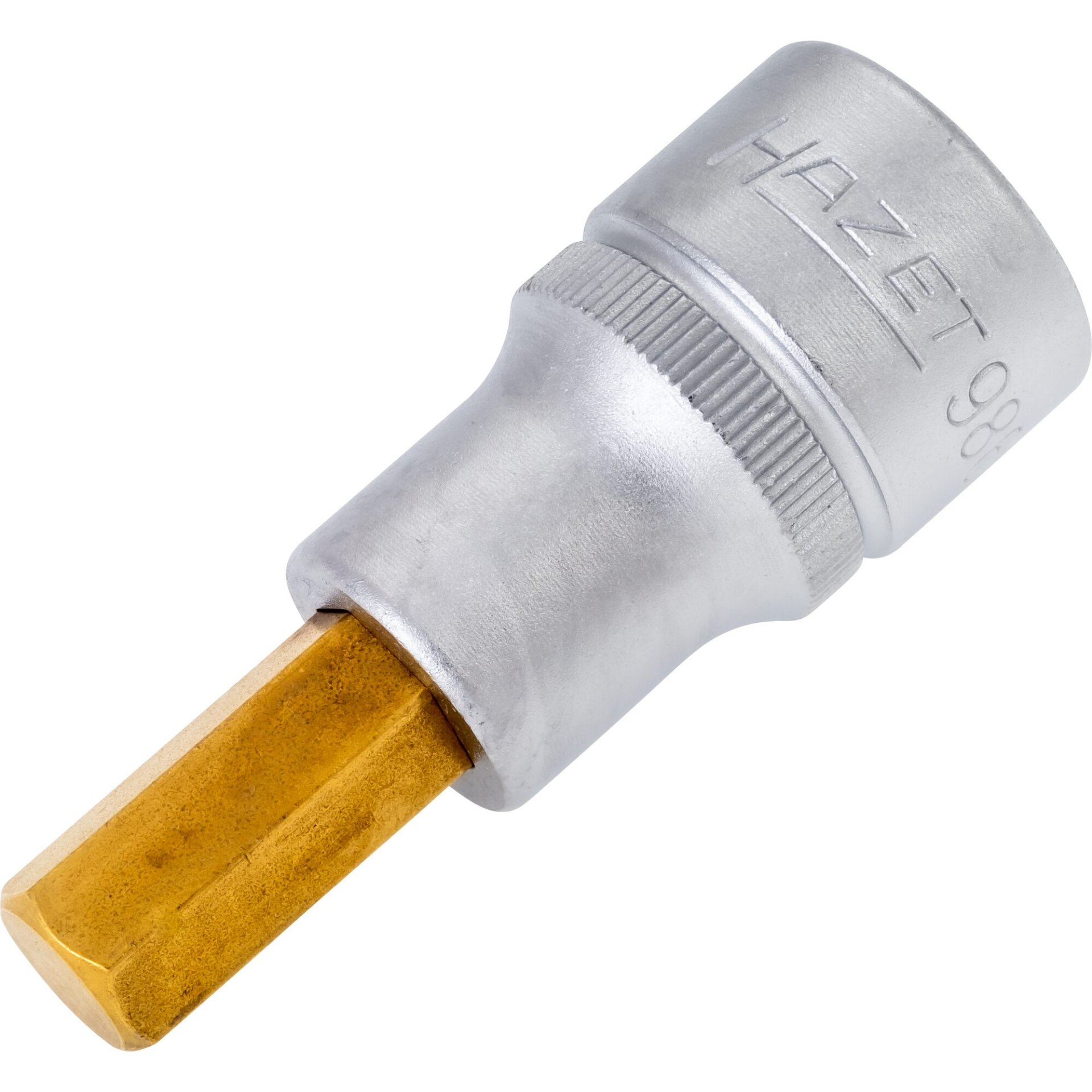 HAZET Schraubendreher-Steckschlüsseleinsatz 986 ∙ 1/2 Zoll (12,5 mm) Vierkant hohl ∙ Innensechskant Profil ∙ SW 10 mm