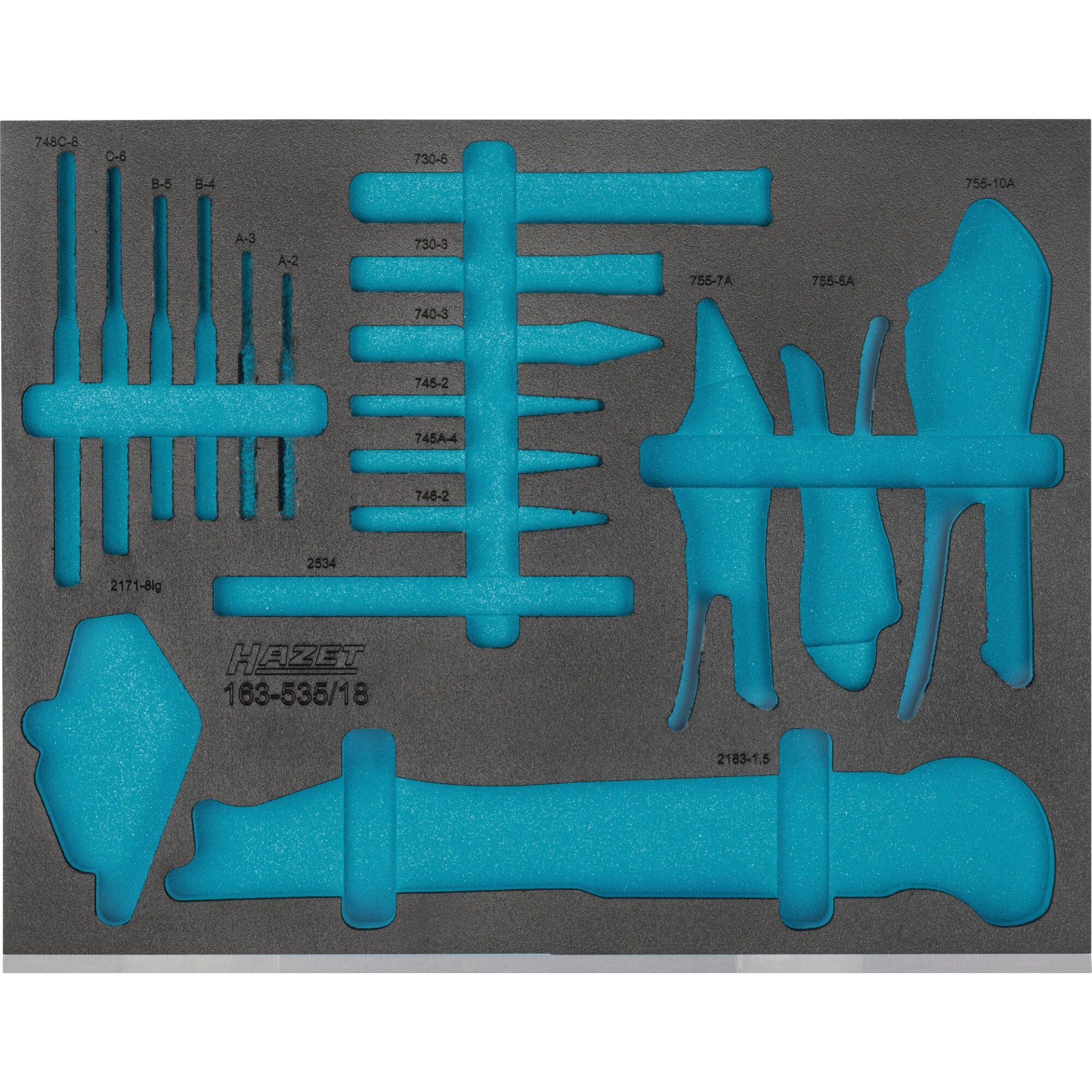 HAZET 2-component soft foam insert 163-535L