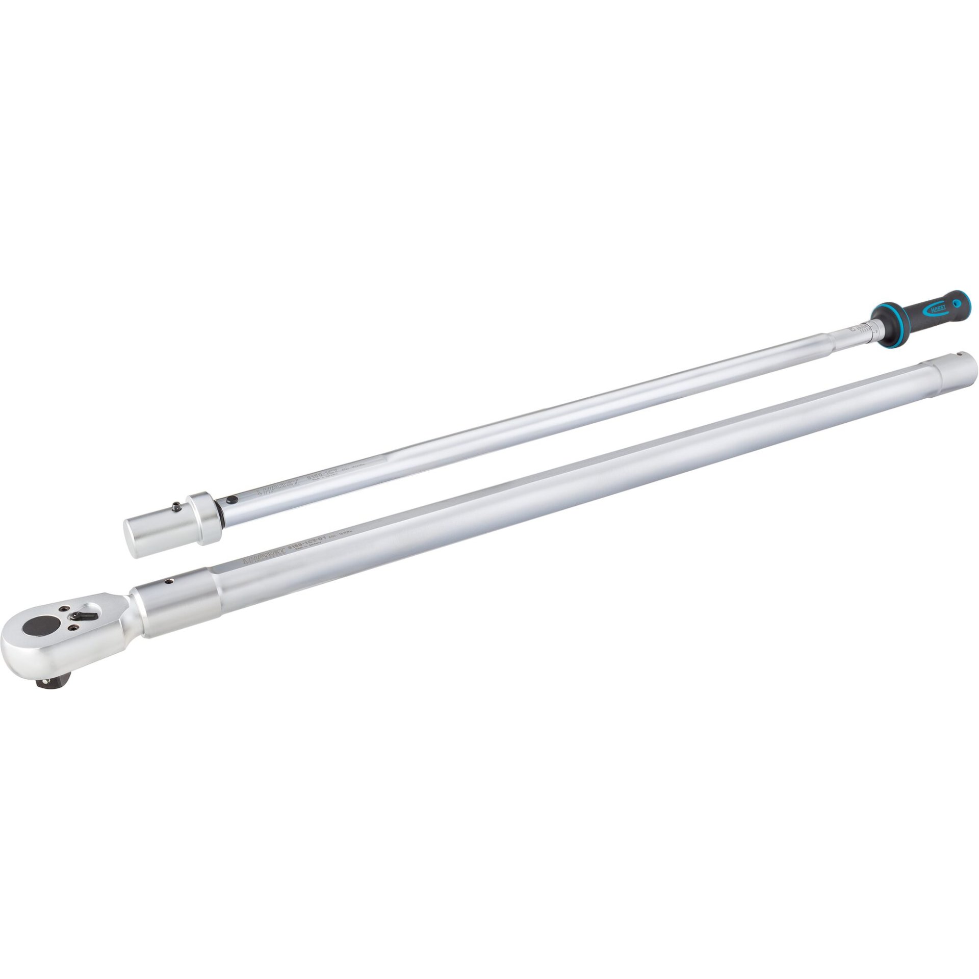HAZET Torque wrench with DAkkS calibration certificate 6160-1CTCAL ∙ Torque range min-max: 600 – 1600 Nm ∙ Accuracy: 3% ∙ 1 inch (25 mm) square, solid ∙ 2455 mm
