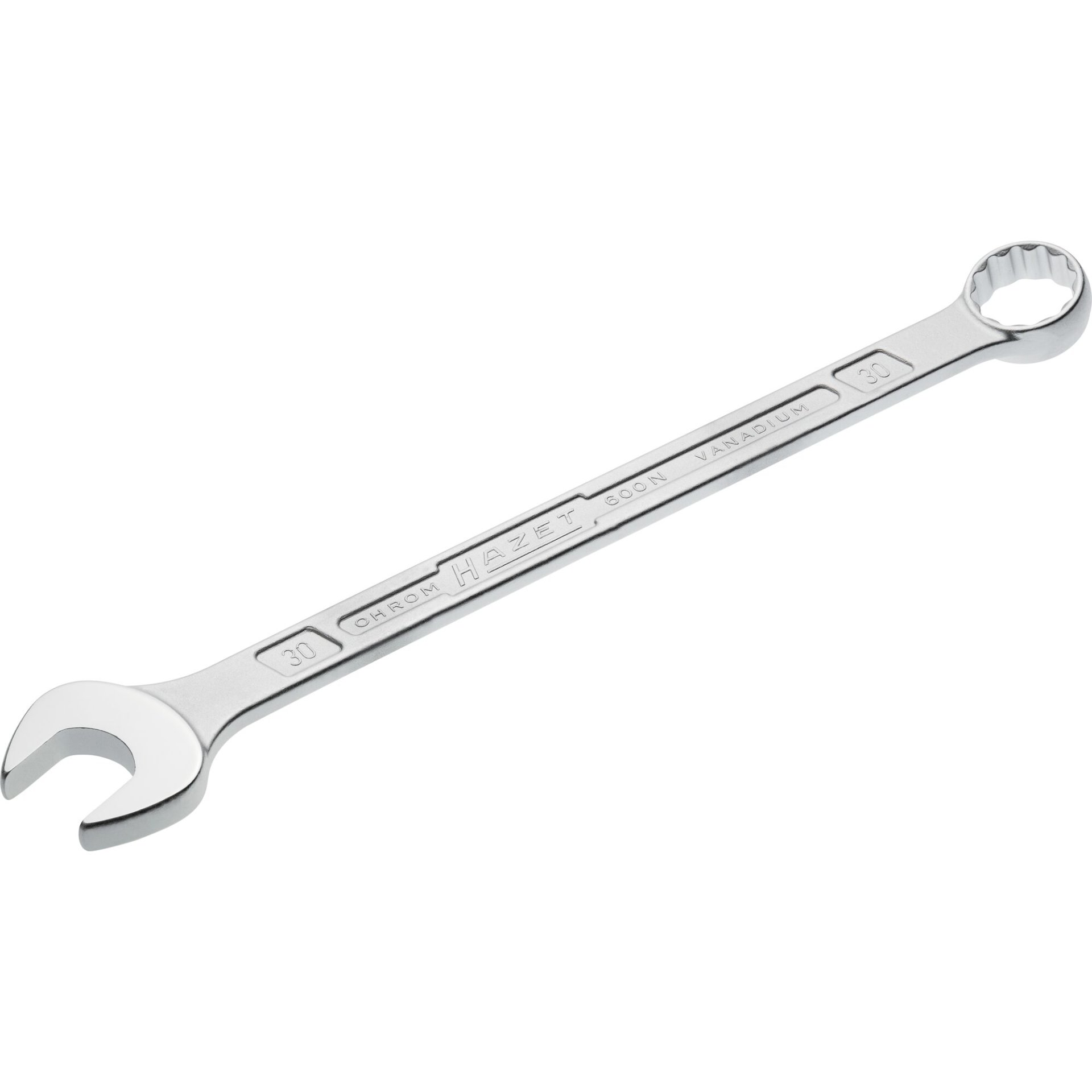 HAZET Combination wrench 600N-30 ∙ Outside 12-point traction profile ∙ size 30 mm