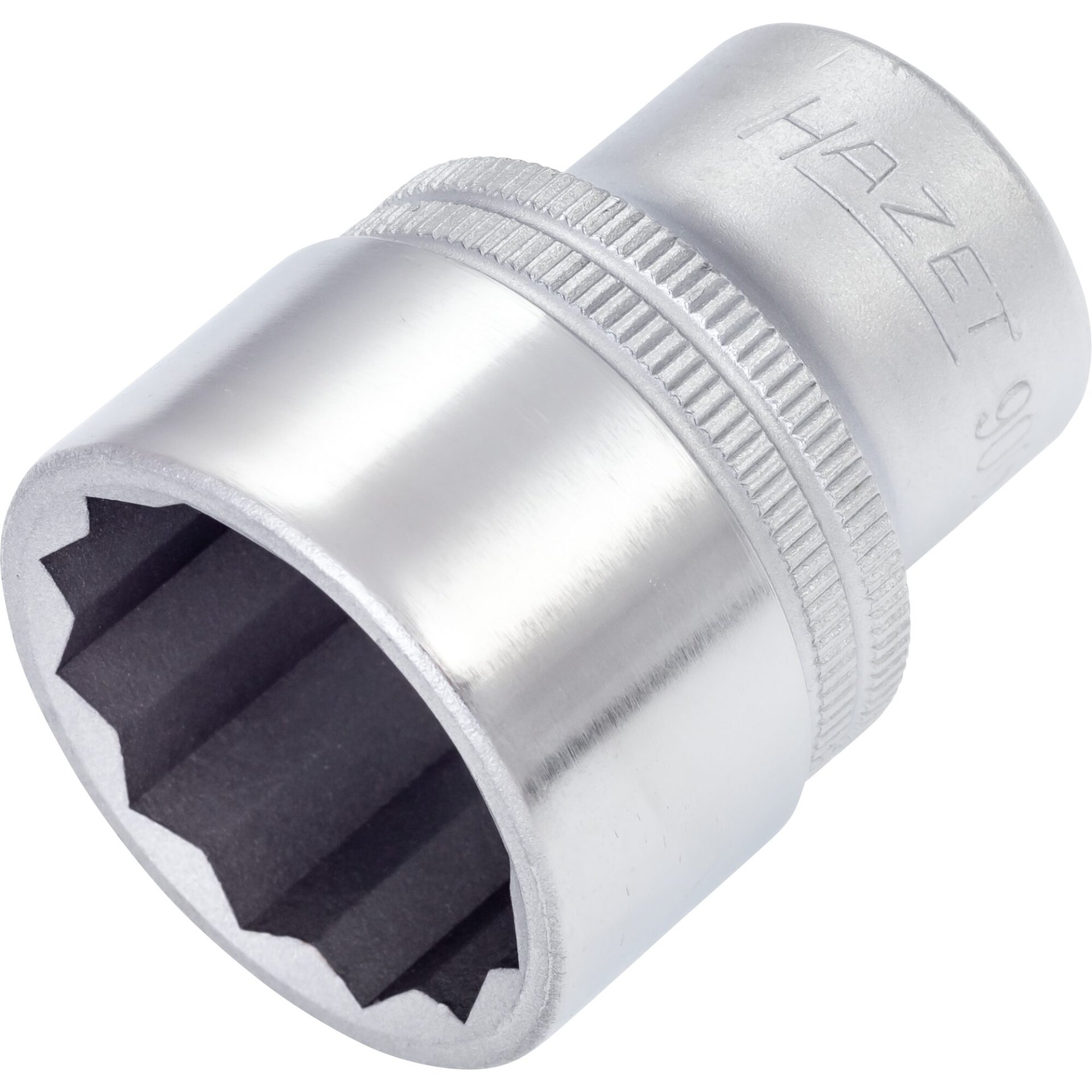 HAZET Steckschlüsseleinsatz ∙ Doppelsechskant 900AZ-1 ∙ 1/2 Zoll (12,5 mm) Vierkant hohl ∙ Außen Doppelsechskant-Tractionsprofil ∙ 1″