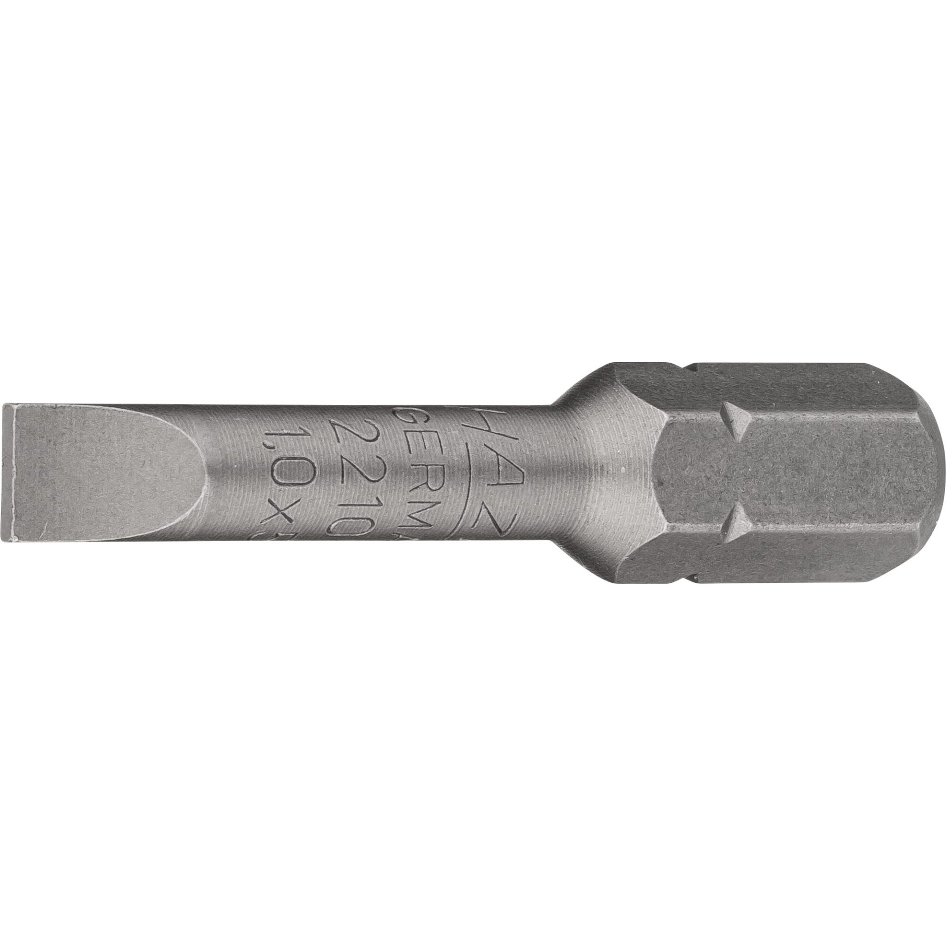 HAZET Bit 2210-9 ∙ 5/16 inch (8 mm) hexagon, solid ∙ Slot profile ∙ size 1 x 5.5 mm