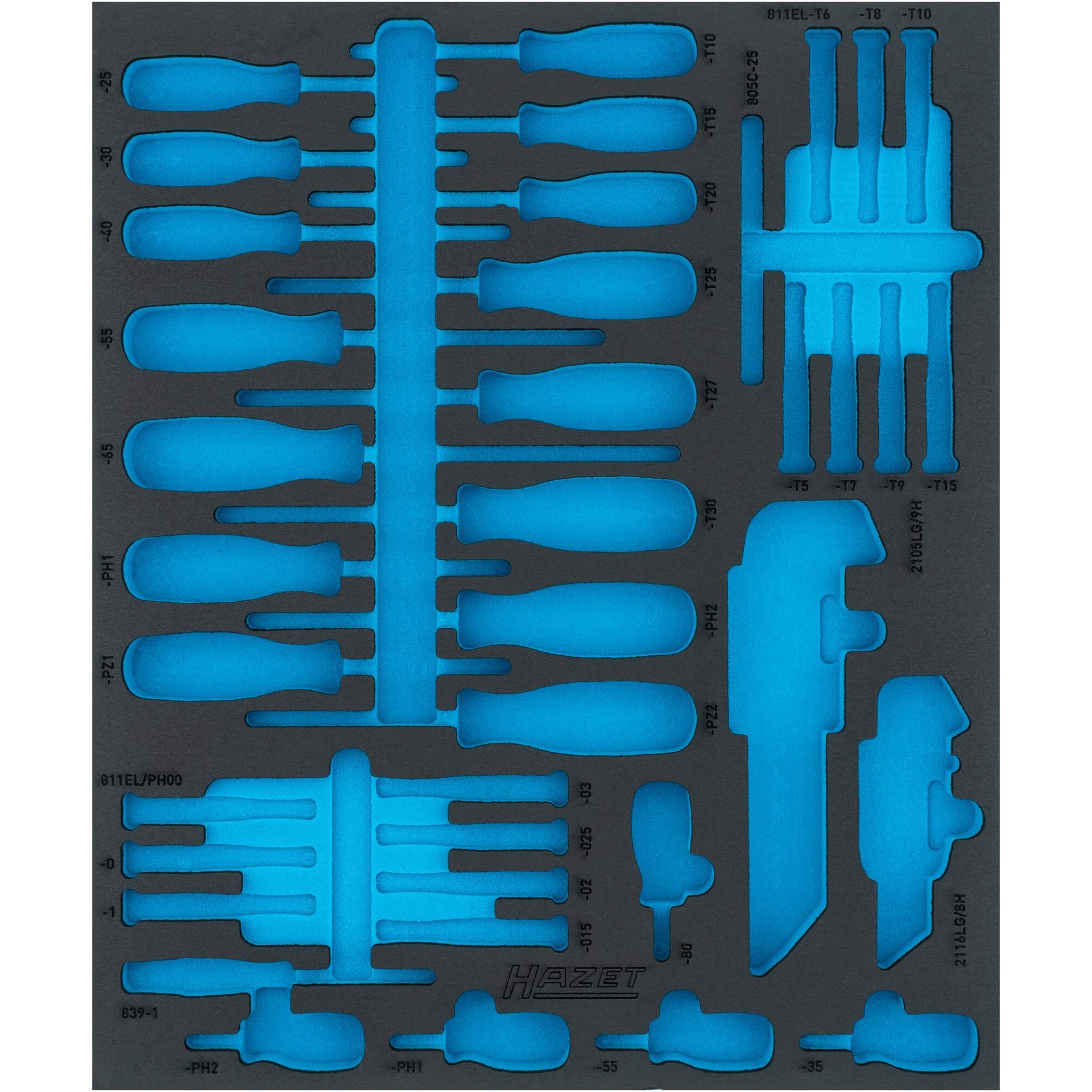 HAZET 2-Komponenten Weichschaumeinlage 163D-6LN ∙ L x B: 522 mm x 435 mm