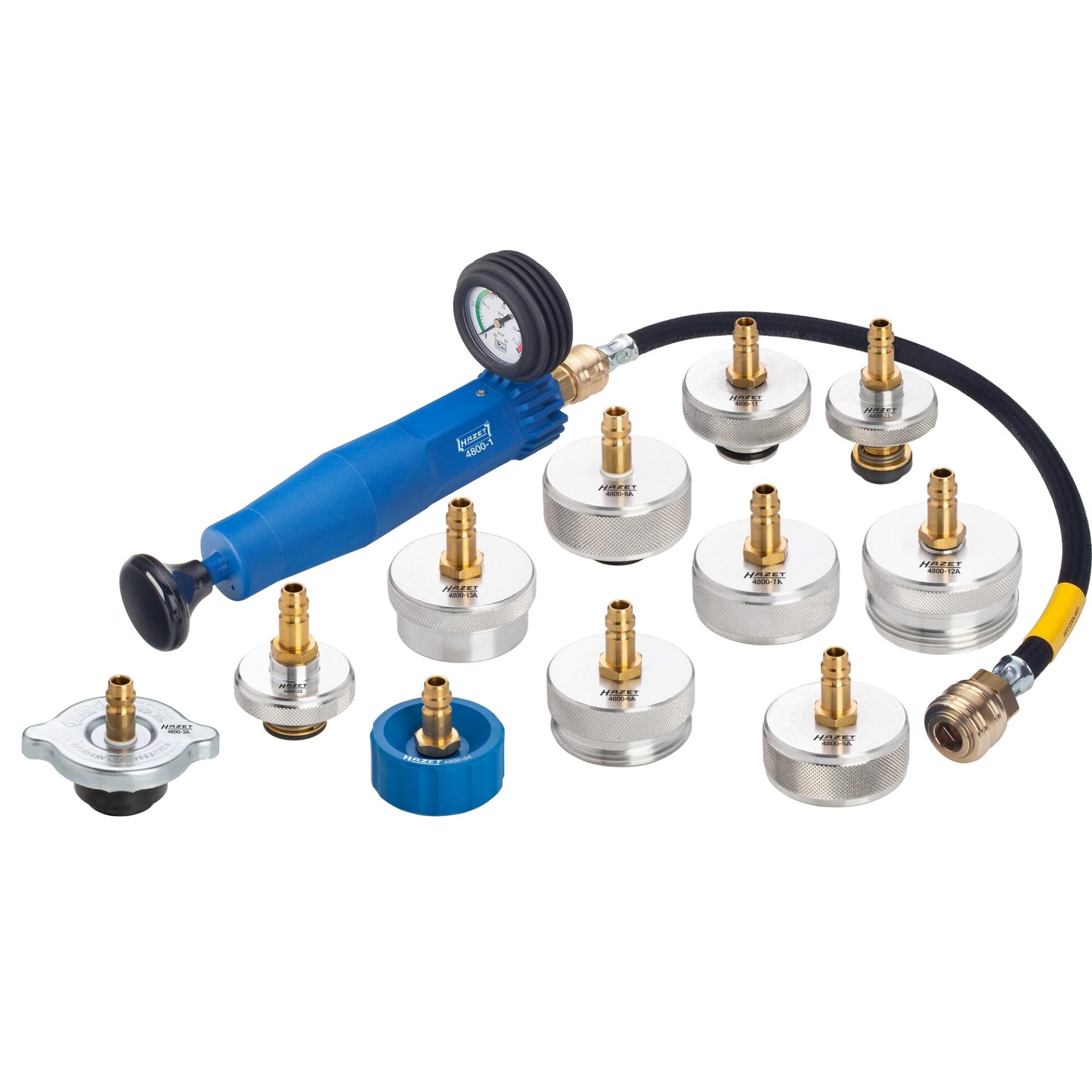 HAZET Testeur de radiateur 4800/12 ∙ 12 pièces ∙ Nombre d'outils : 12