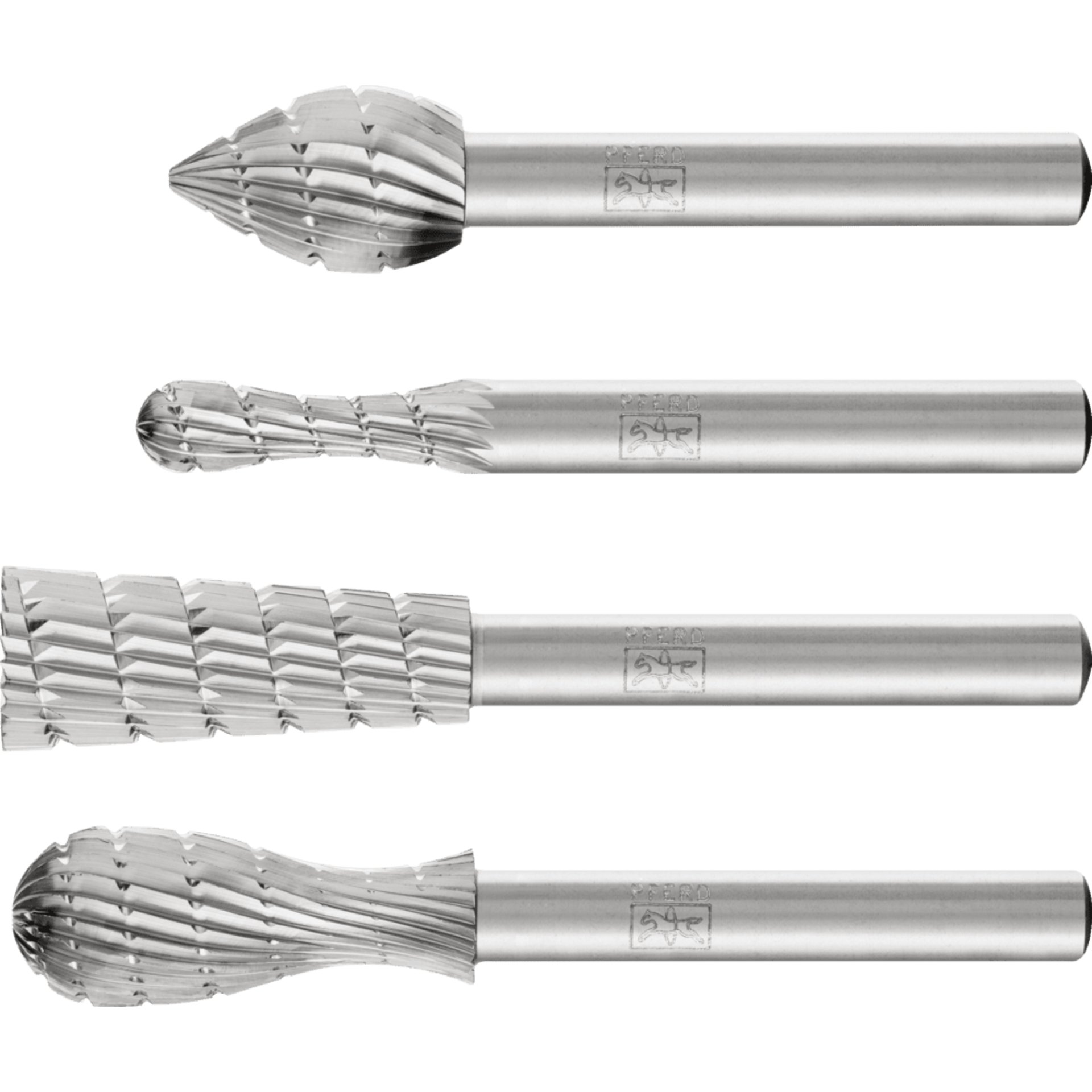 HSS-Frässtifte, Zahnung 3, Sonderformen Schaft-Ø 6 mm
