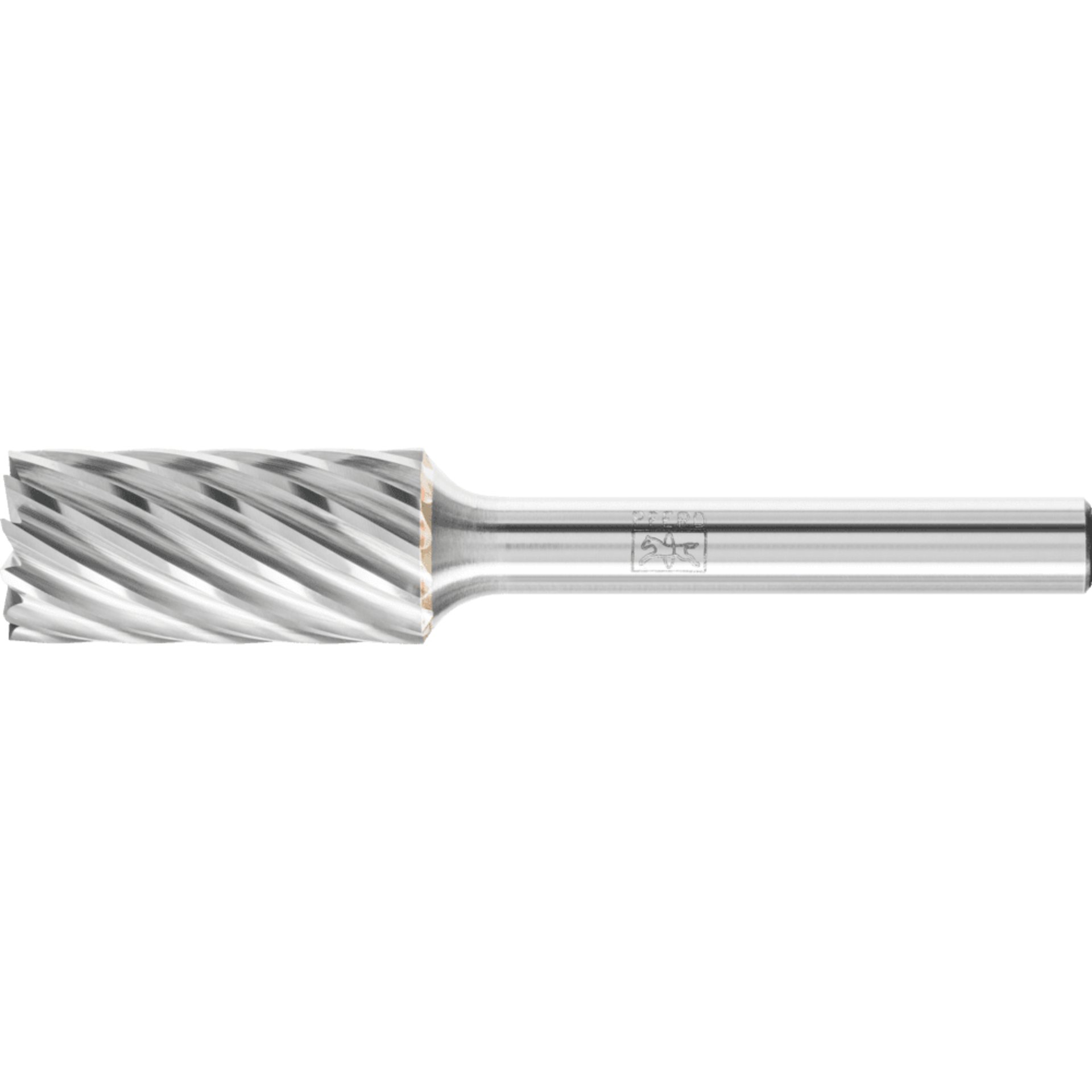 Hartmetallfrässtifte für Hochleistung, INOX, Zylinderform ZYAS mit Stirnverzahnung