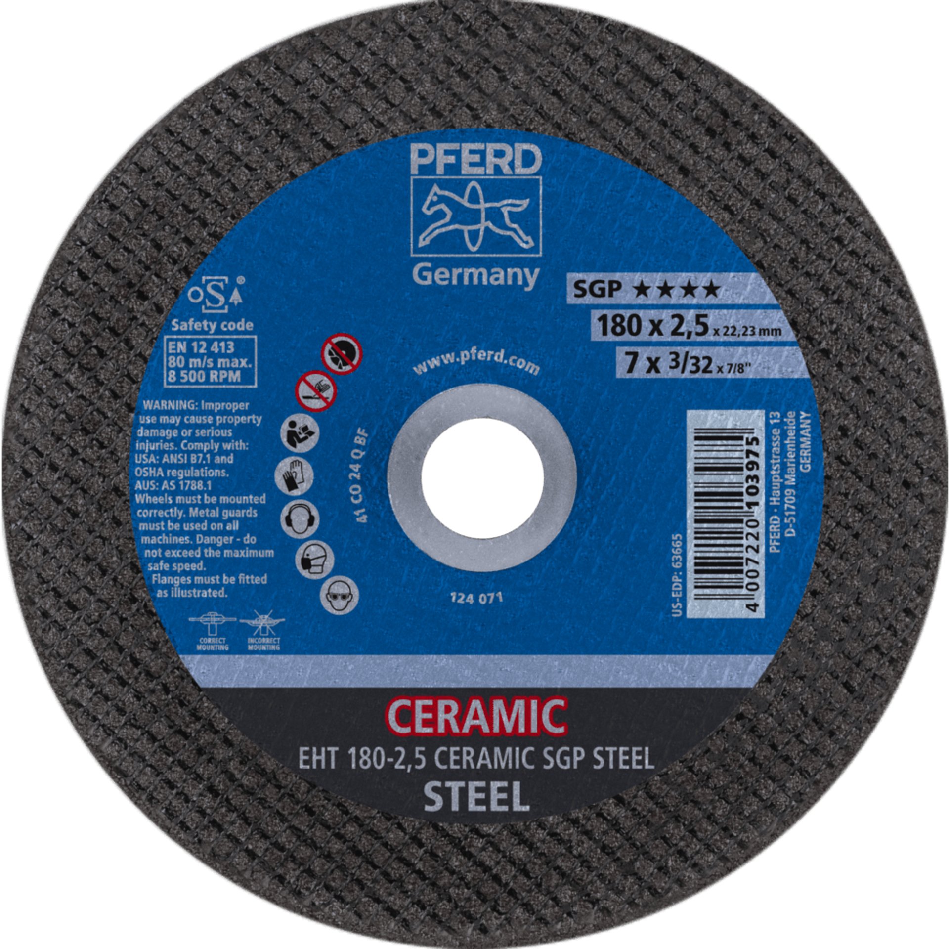 PFERD TOOLS Trennscheiben EH/EHT CERAMIC SGP STEEL