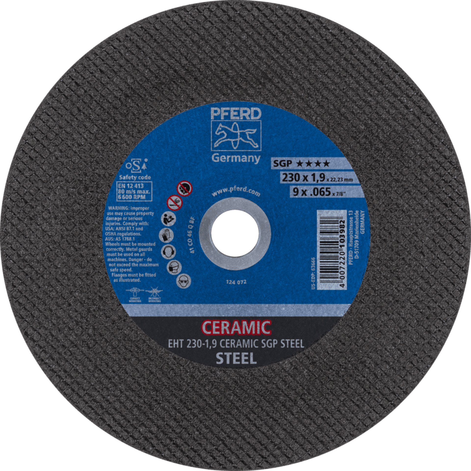 PFERD TOOLS Trennscheiben EHT 230-1,9 CERAMIC SGP STEEL