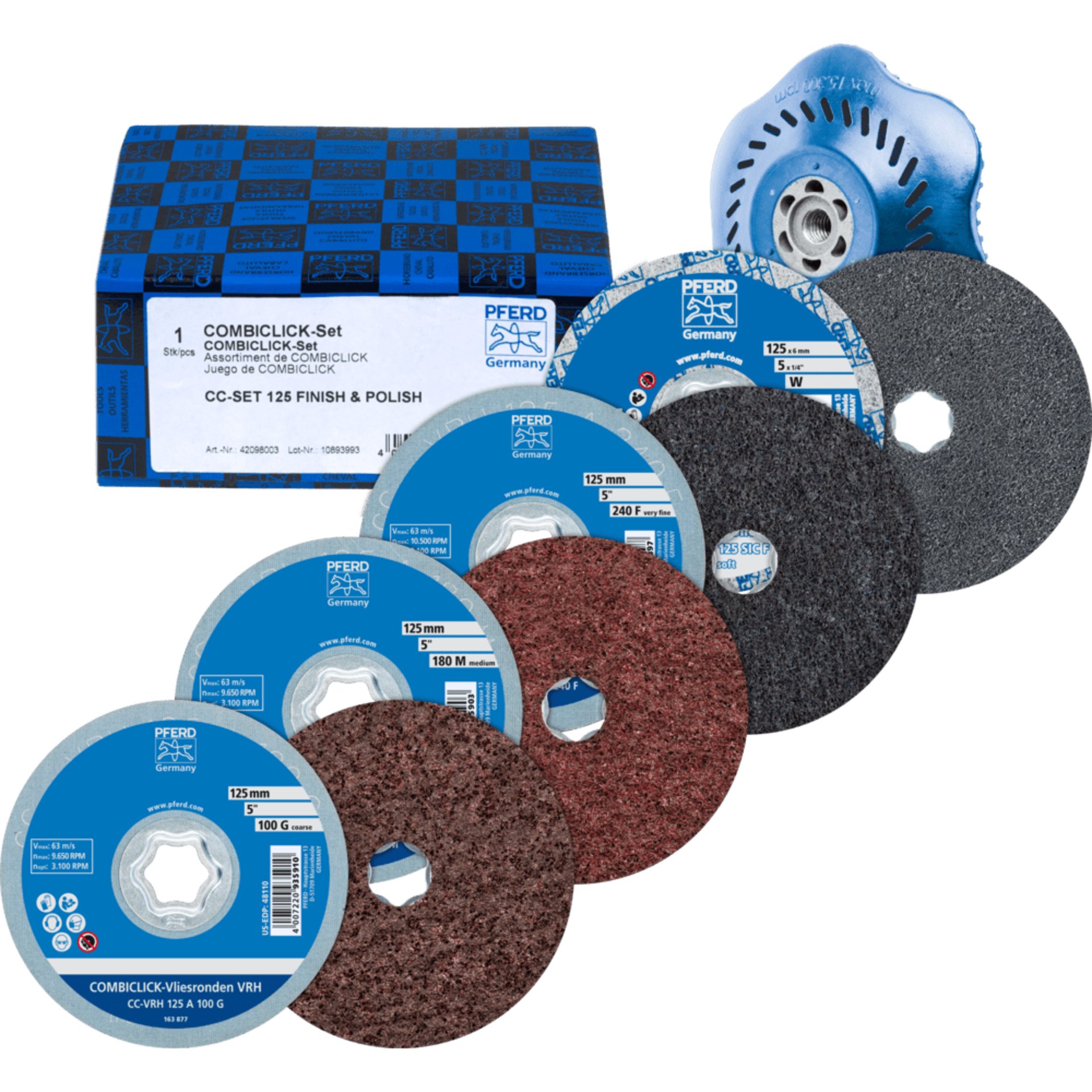 PFERD TOOLS COMBICLICK CC-SET 125 FINISH und POLISH