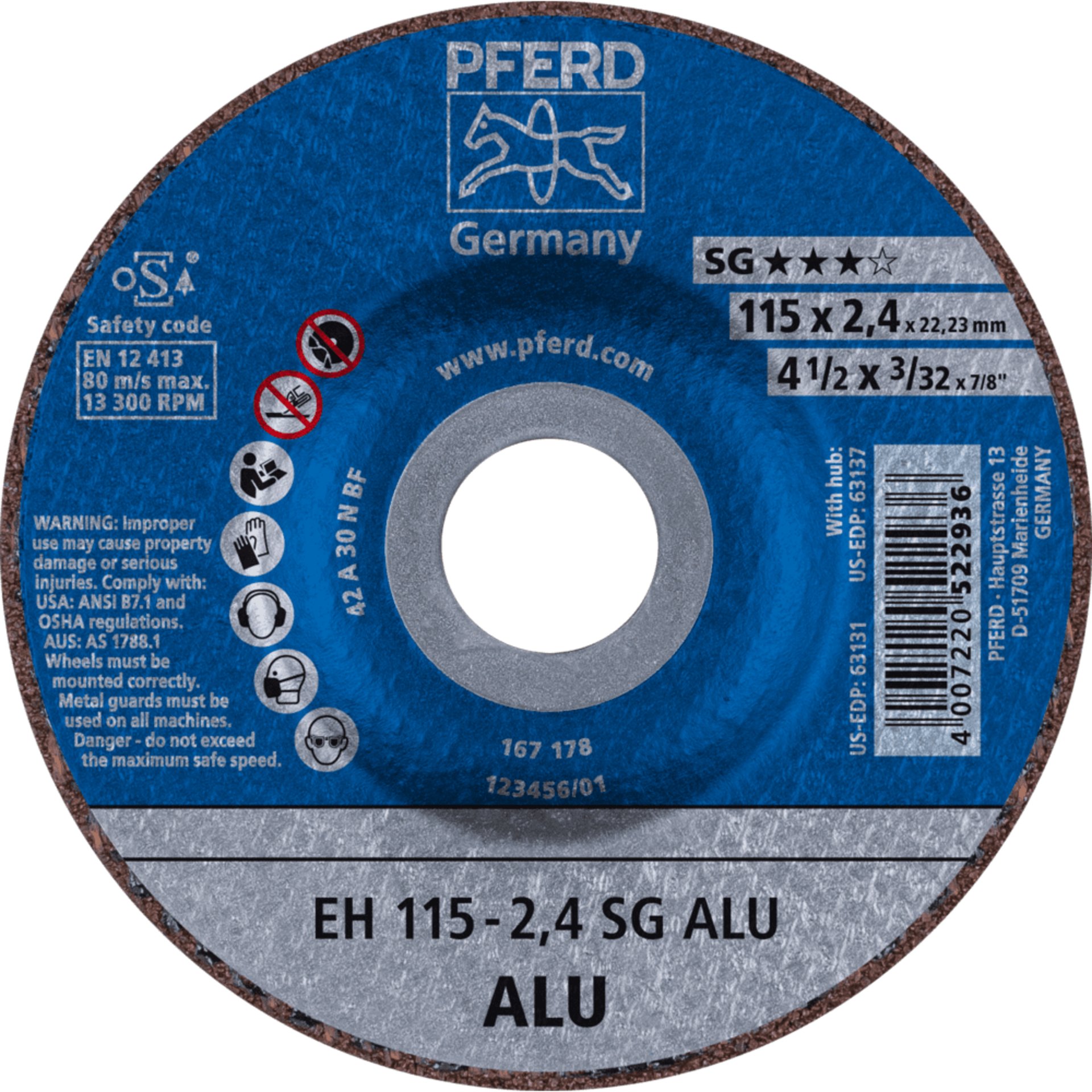 PFERD TOOLS Trennscheiben EH 115-2,4 SG ALU