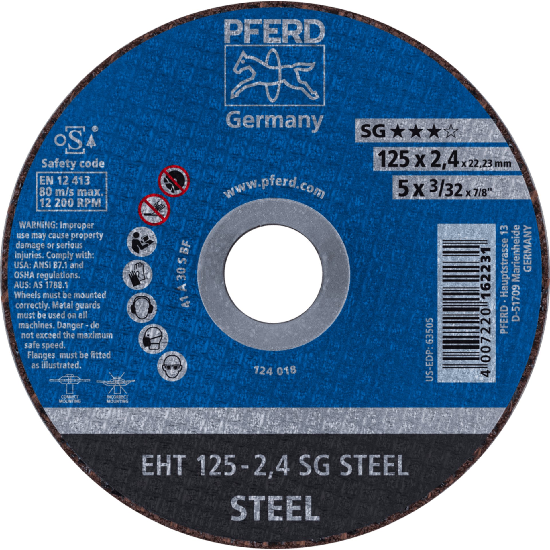 PFERD TOOLS Trennscheiben EHT 125-2,4 SG STEEL