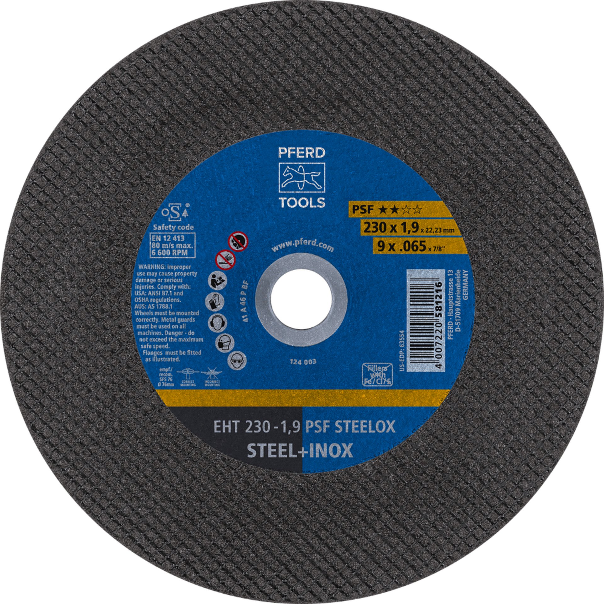 PFERD TOOLS Trennscheiben EHT 230-1,9 PSF STEELOX (5)