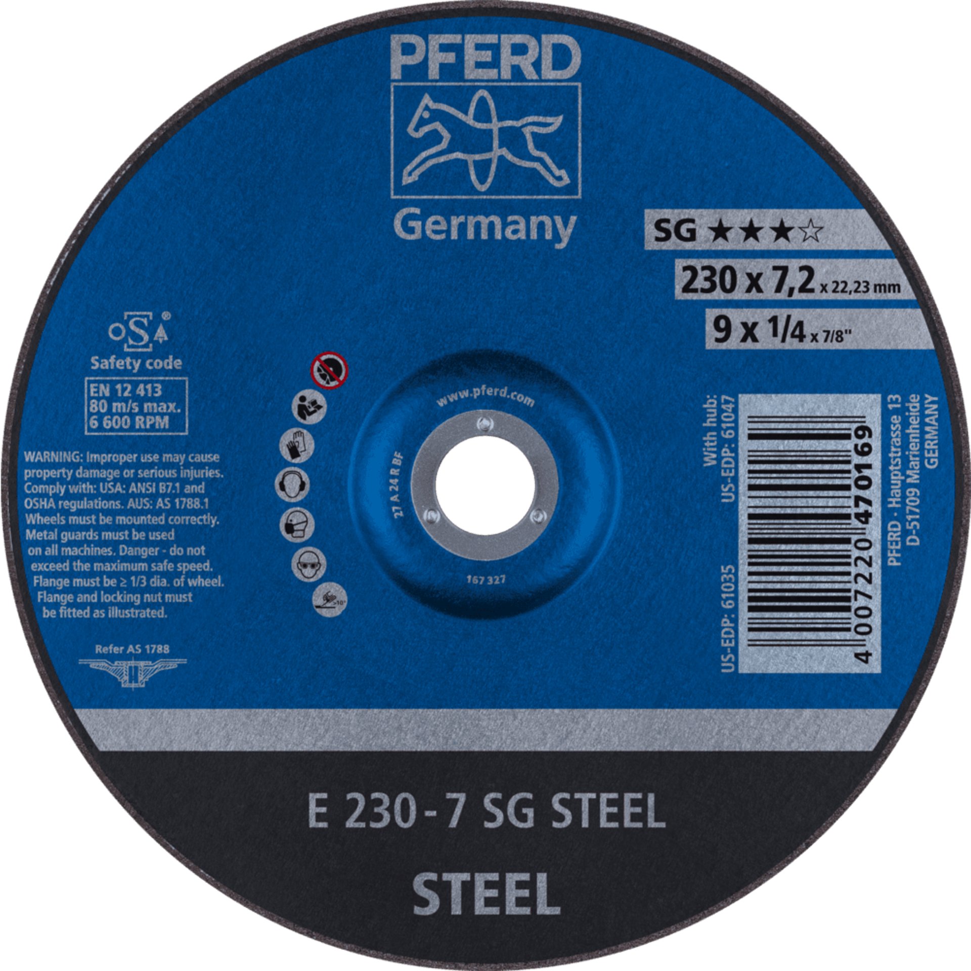 PFERD TOOLS Schruppscheiben E 230-7 SG STEEL