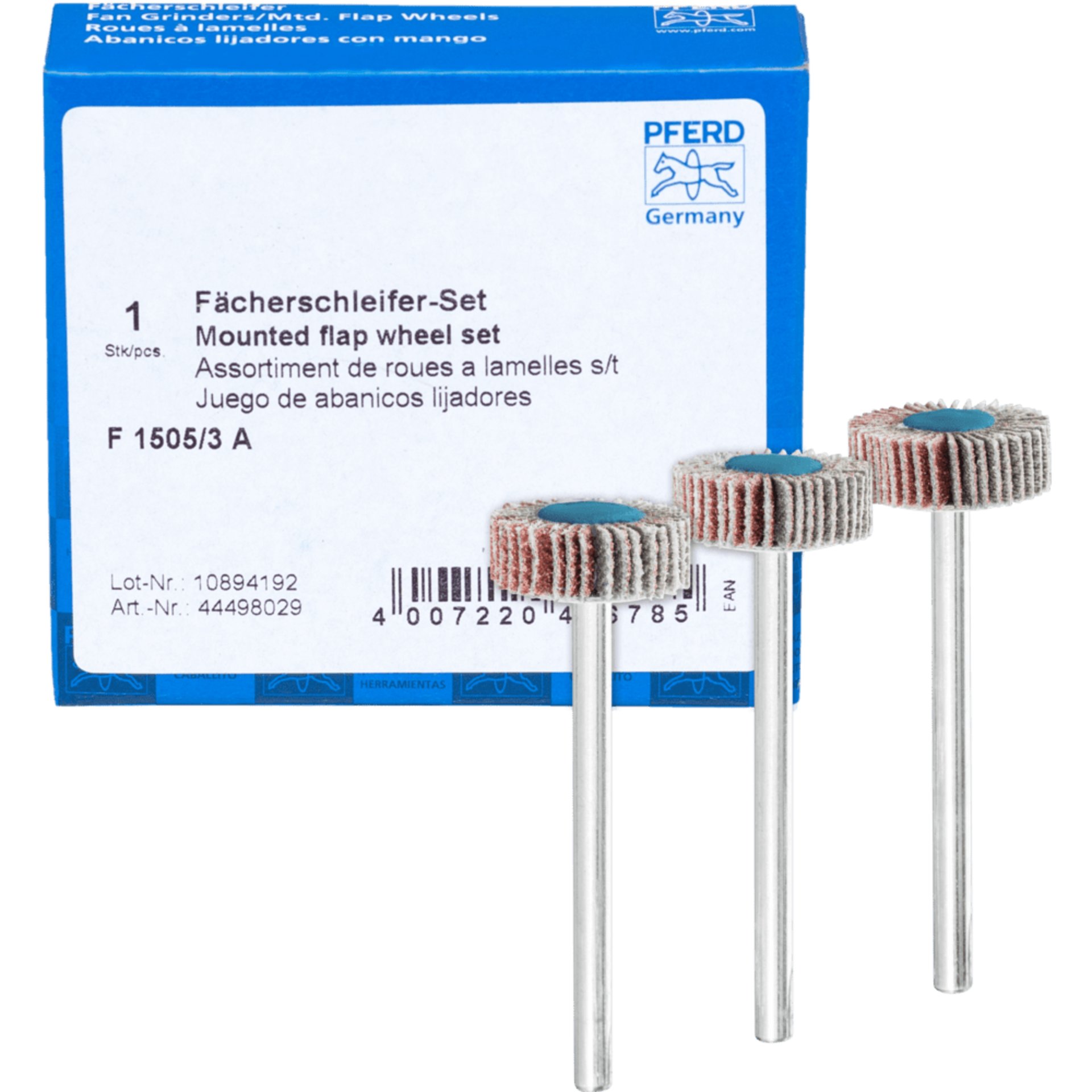 PFERD TOOLS Fächerschleifwerkzeuge SET F 1505/3 A