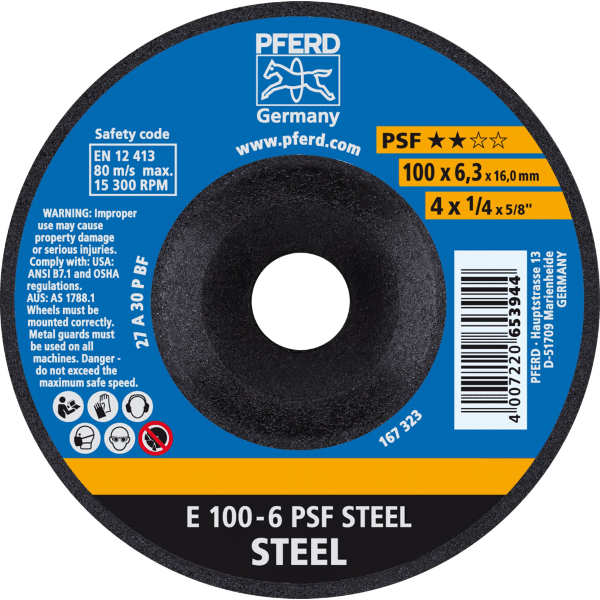 PFERD TOOLS Schruppscheiben E PSF STEEL