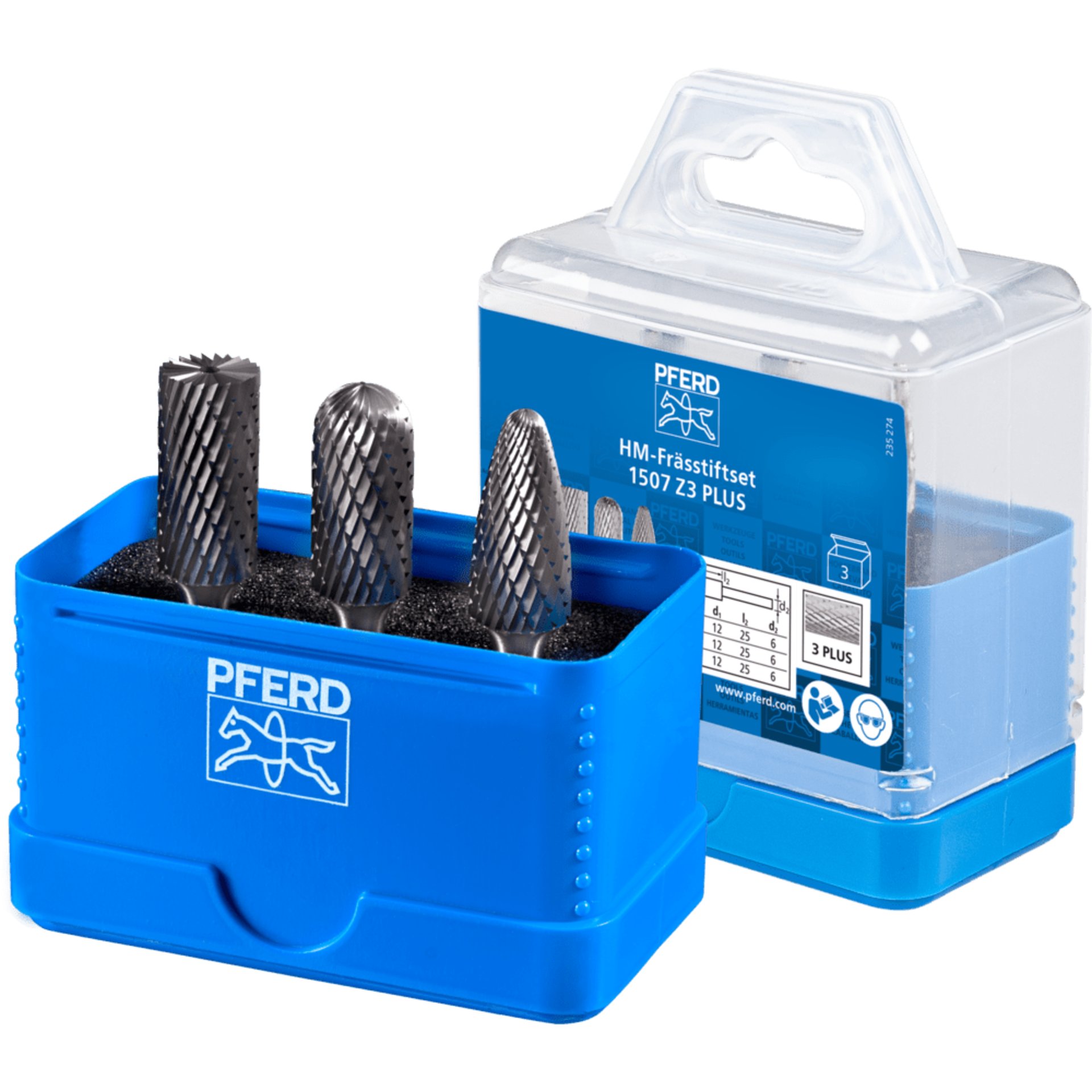 PFERD TOOLS Hartmetallfrässtifte 15.. Z3 PLUS 3TLG