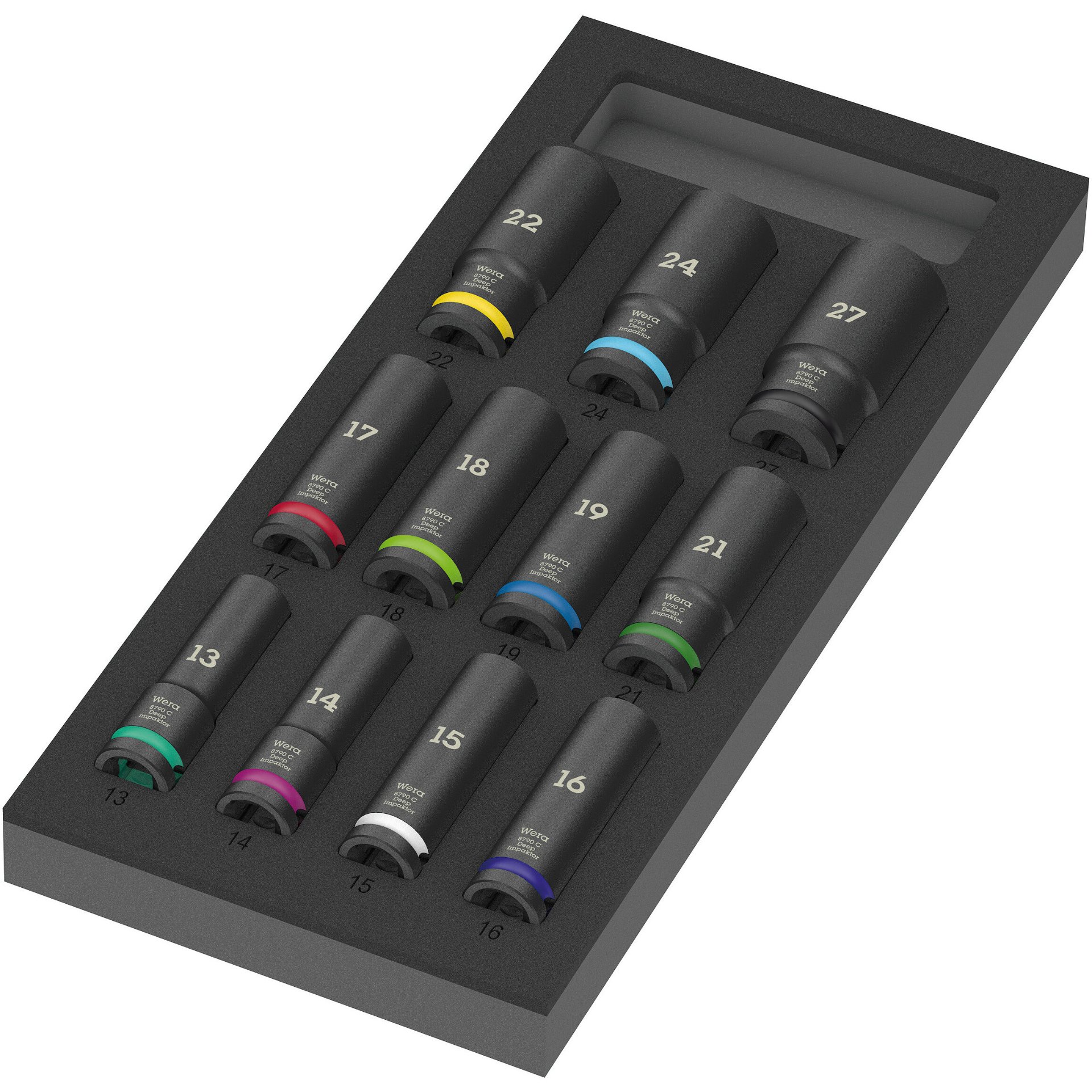 9725 Schaumstoffeinlage Zyklop C, 1/2", Impaktor Deep Steckschlüsseleinsatz Set 1