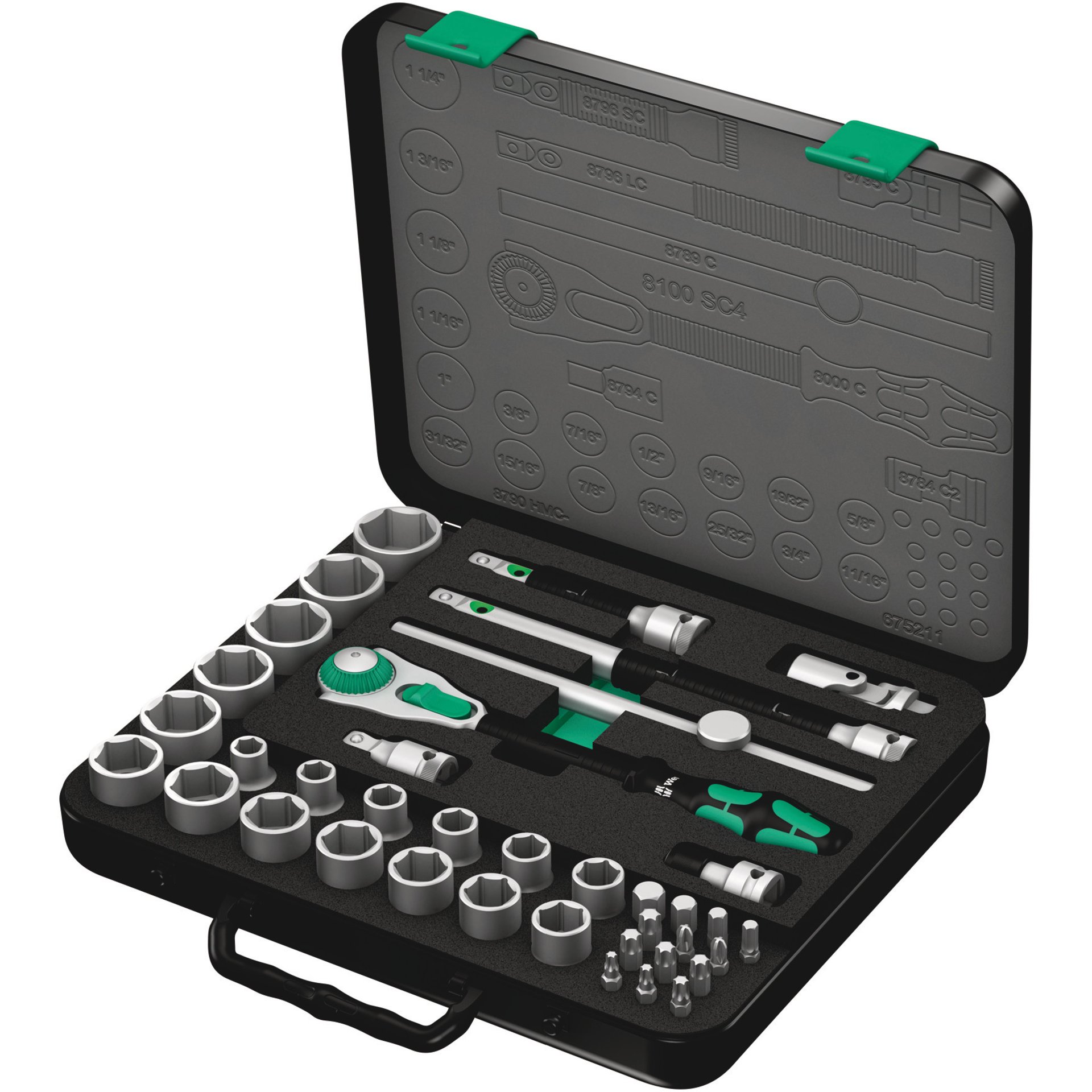 8100 SC 4 Zyklop Speed-Knarrensatz, 1/2"-Antrieb, zöllig, 38-teilig